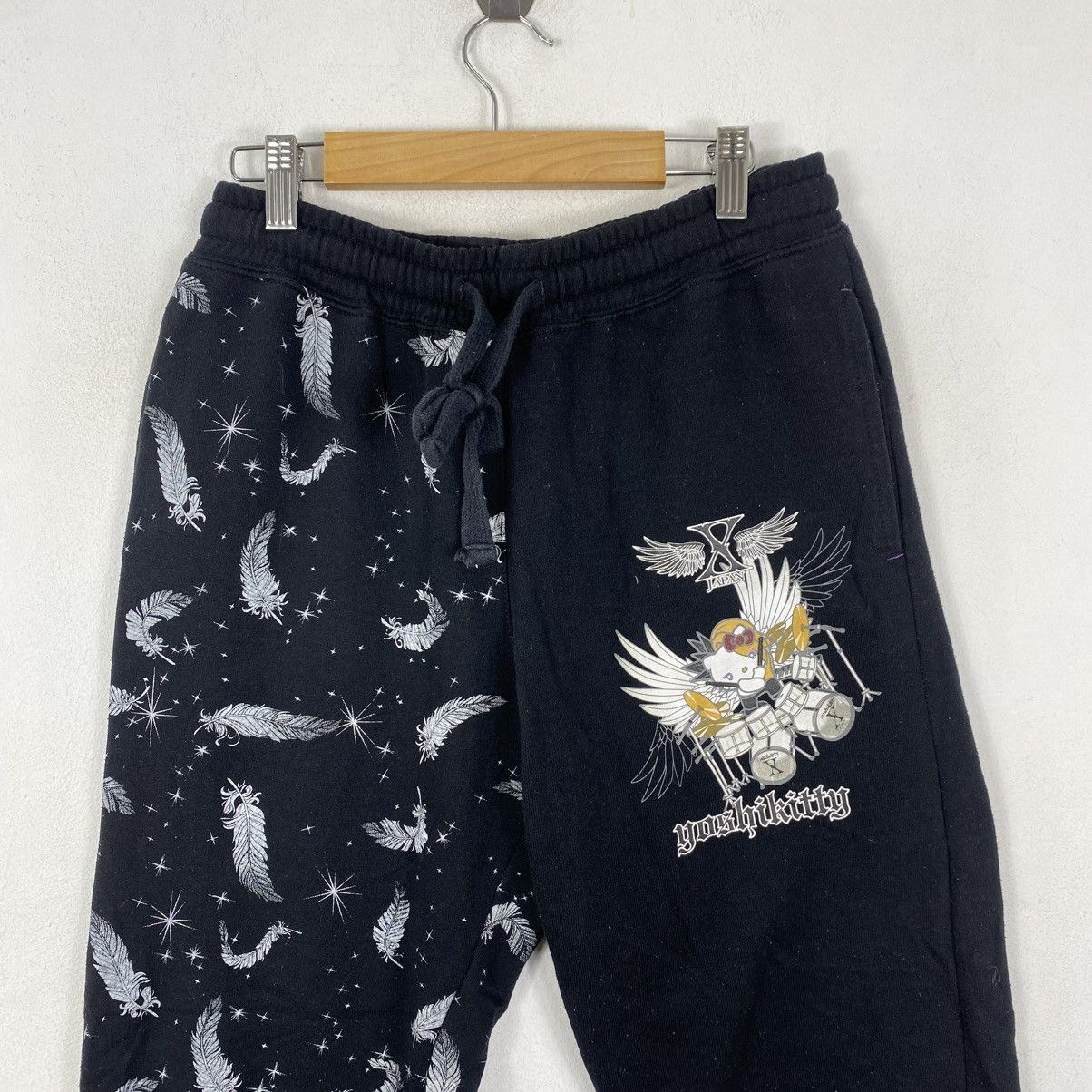 Japanese Brand Sanrio x Yoshikitty X Japan Drummer Sweatpants 2018 M Size US 32 / EU 48 - 4 Thumbnail