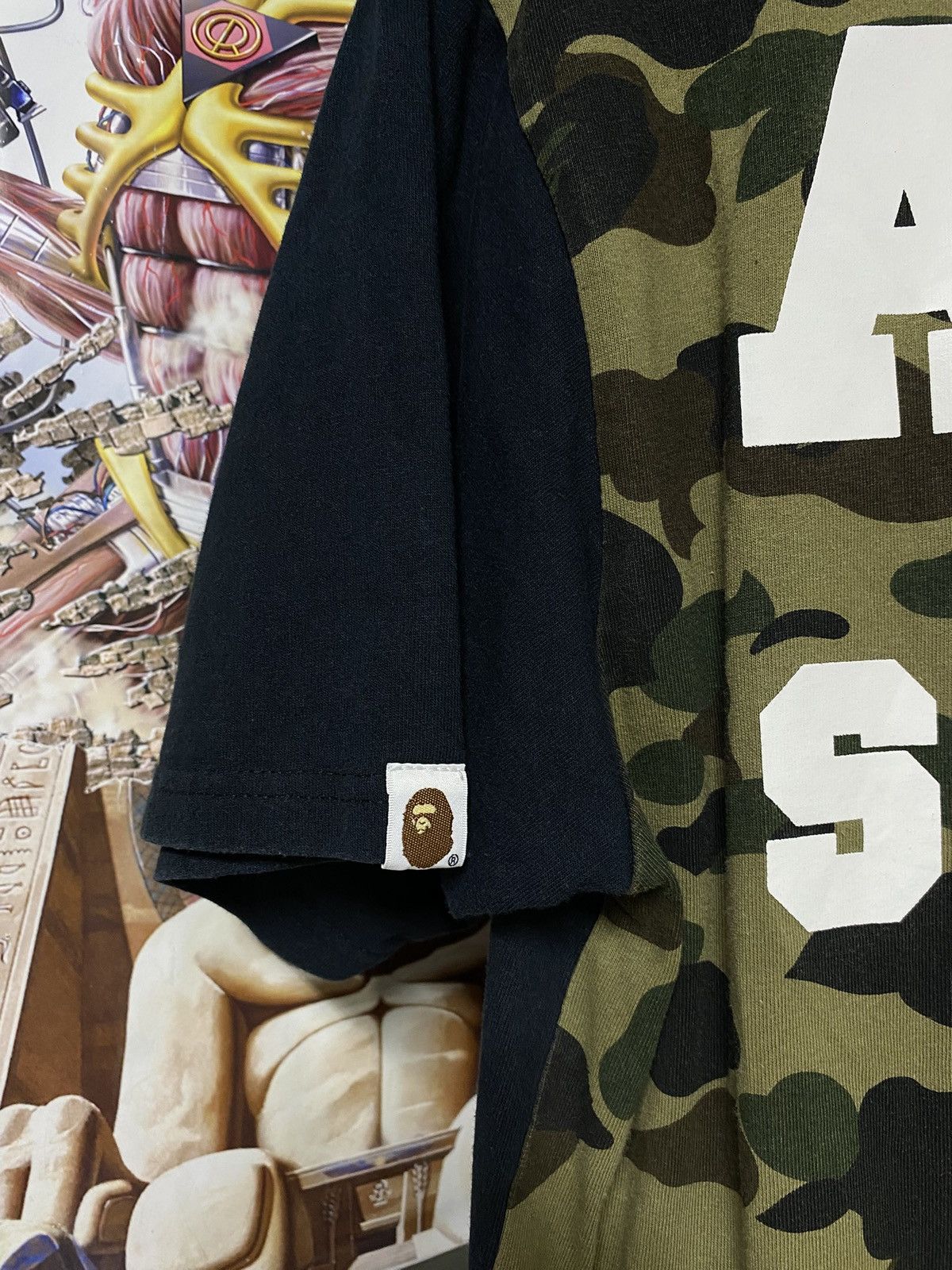 Bape A Bathing Ape Green Camo Bape T-Shirt Fits Medium Size US M / EU 48-50 / 2 - 9 Thumbnail