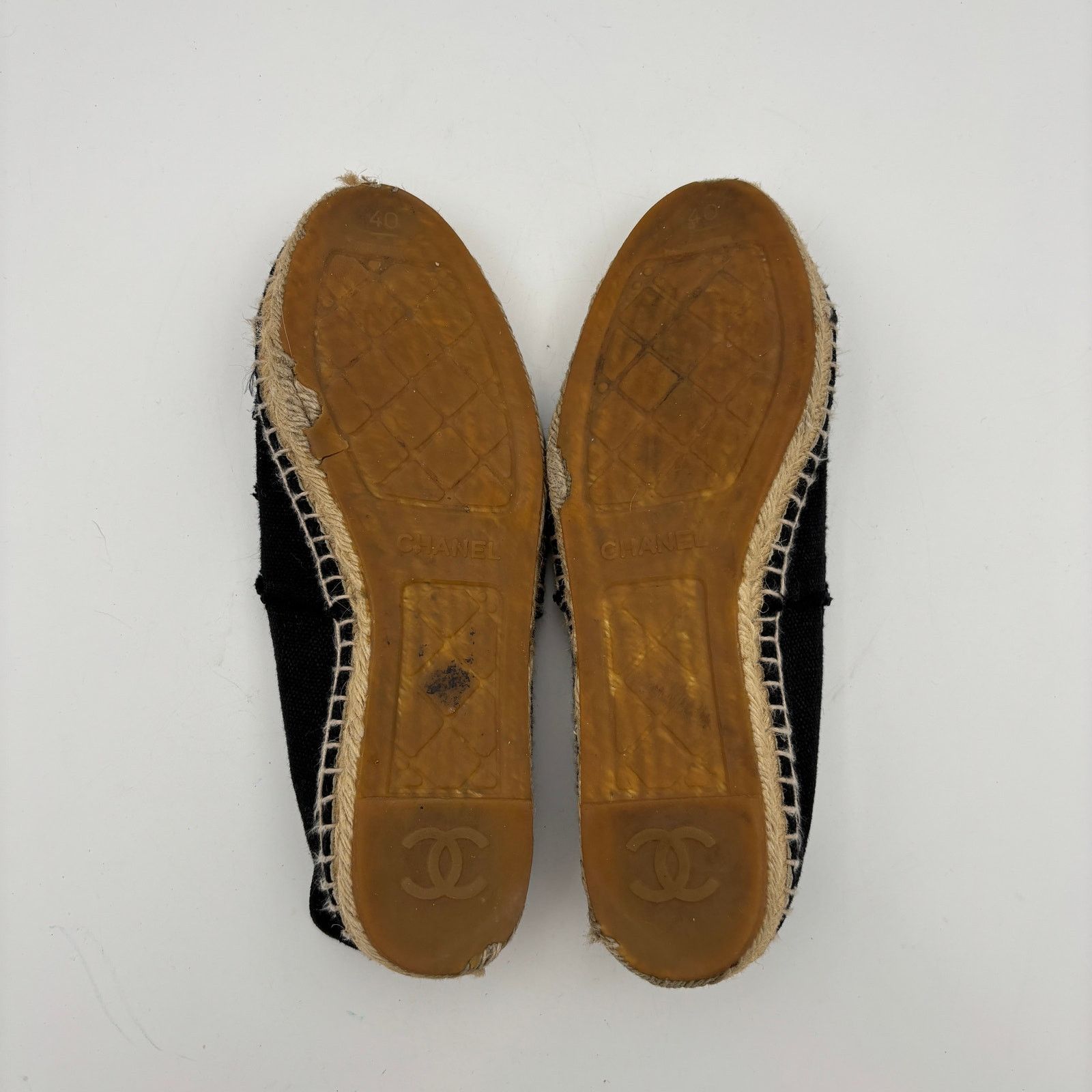 Chanel Chanel CC Logo Canvas Black Cap Toe Espadrilles Women's 40 Size US 10 / IT 40 - 8 Thumbnail