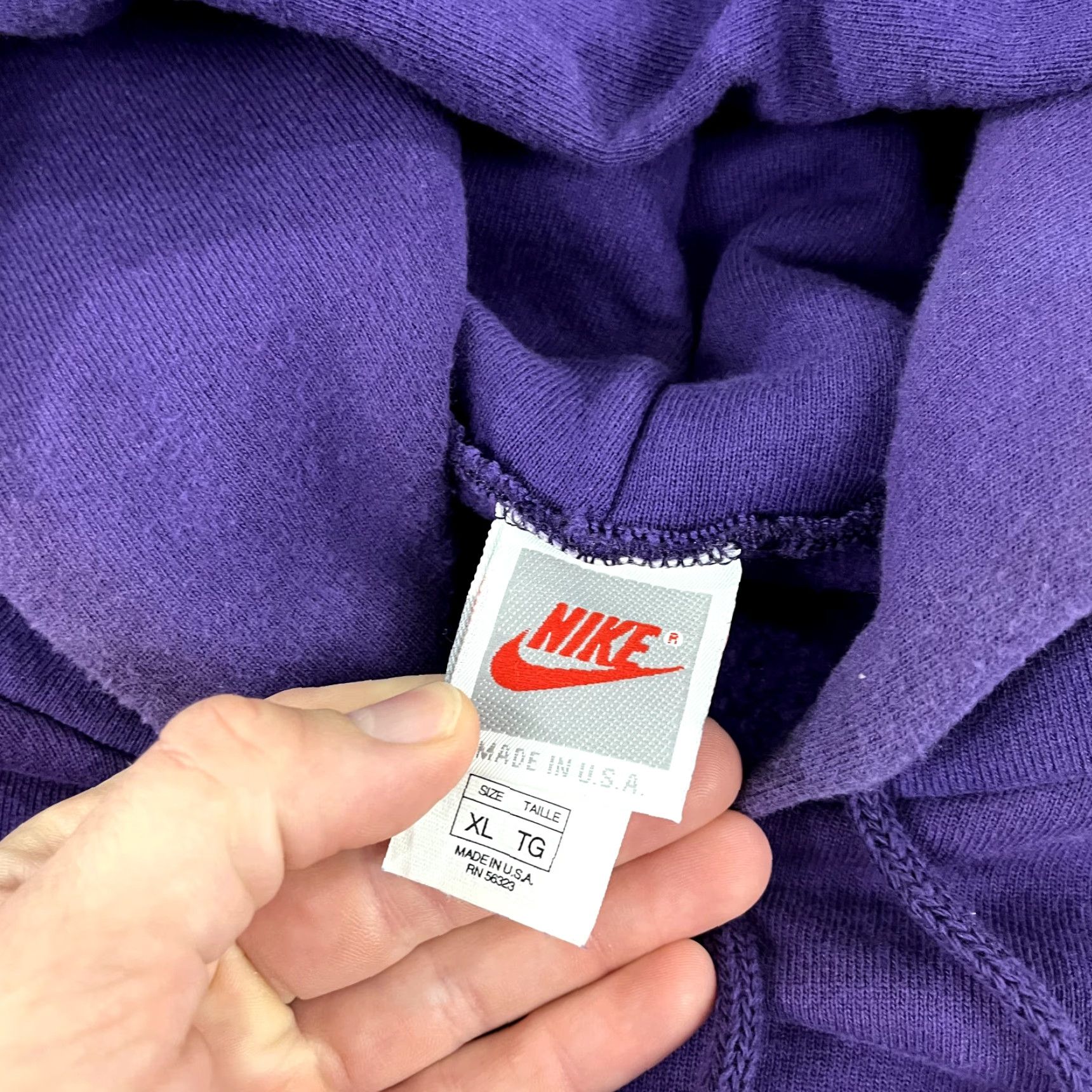 Nike Vintage Nike Hoodie Mens XL Purple Sweatshirt Pullover Retro Swoosh Check 90s Size US XL / EU 56 / 4 - 3 Thumbnail