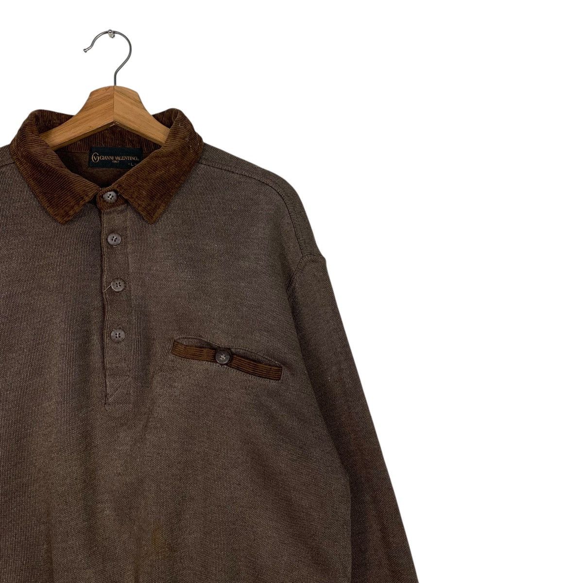 Gianni Valentino GIANNI VALENTINO Half Button Polo Sweatshirt #1945-C85 Size US L / EU 52-54 / 3 - 5 Thumbnail