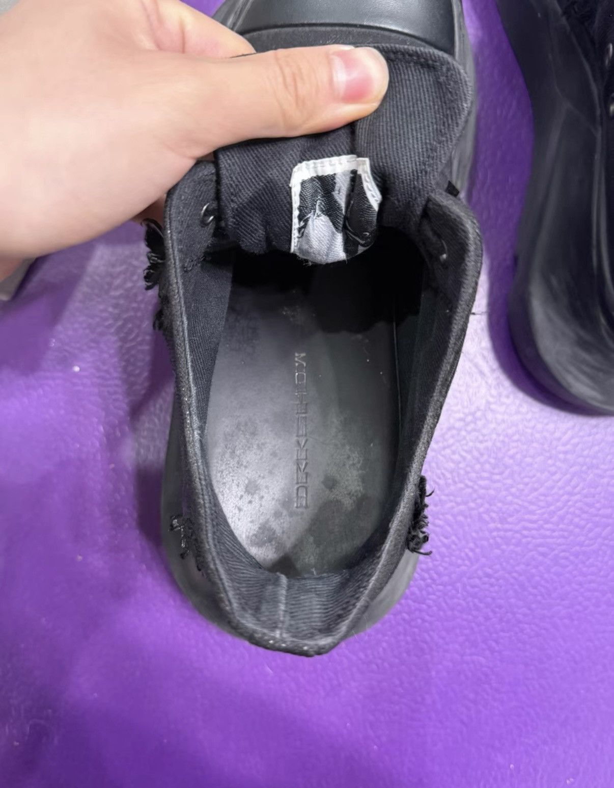 Rick Owens 【Rick Owens DRKSHDW】Black 'Turbodrk' Low-Top Sneakers Size US 8 / EU 41 - 2 Thumbnail