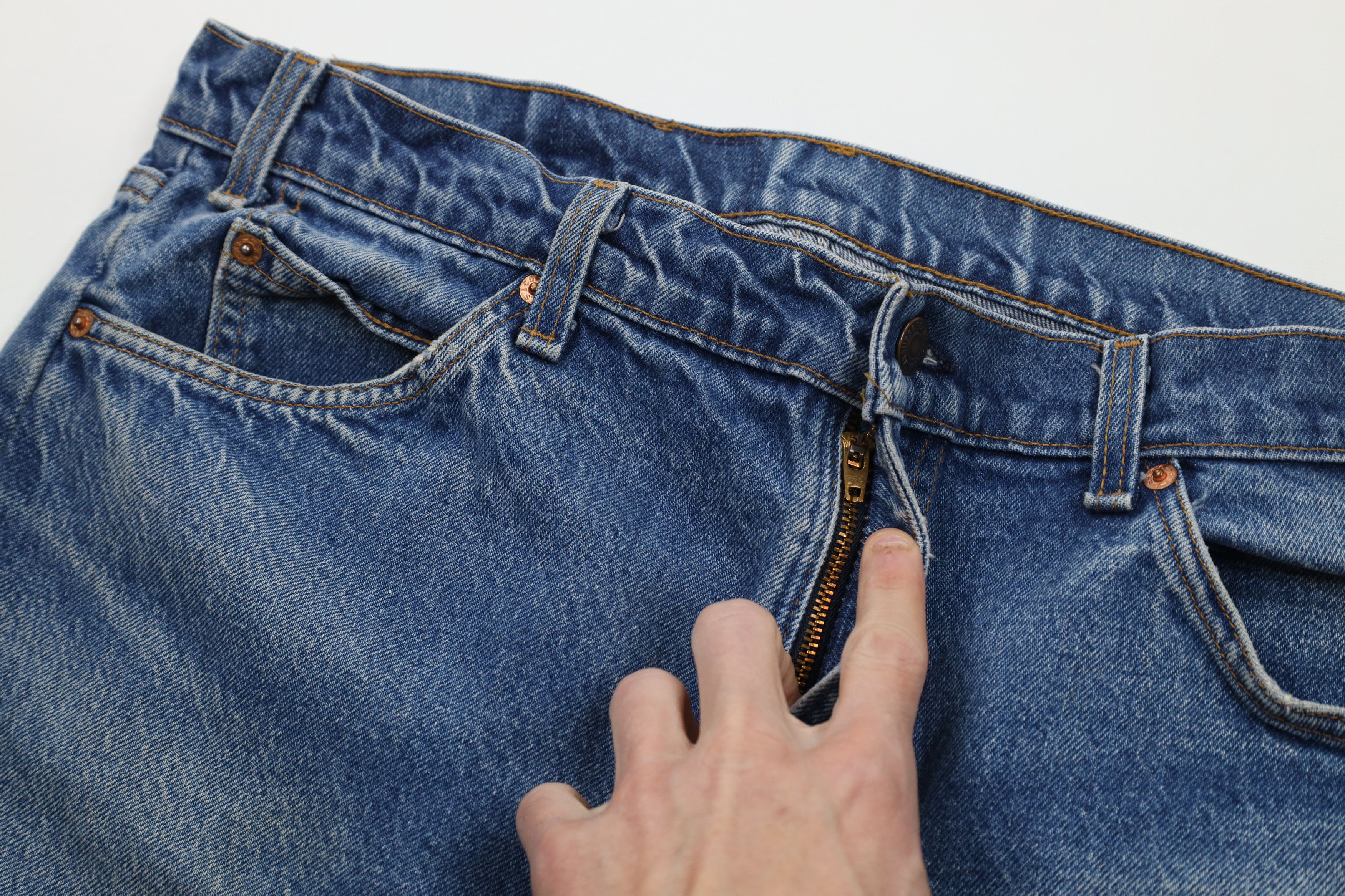 Levi's Vintage 80s Levis 505 Orange Tab Regular Fit Jeans Blue USA Size US 38 / EU 54 - 7 Thumbnail