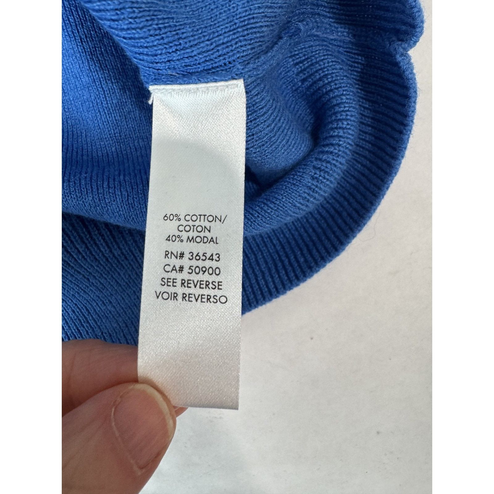 Calvin Klein Calvin Klein Sweater Blue Preppy Cotton Modal XL Size US XL / EU 56 / 4 - 7 Thumbnail
