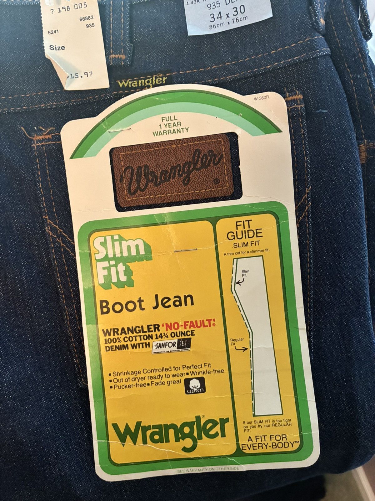 Wrangler Vintage 70s Wrangler slim fit bell bottom jeans Size US 34 / EU 50 - 2 Thumbnail