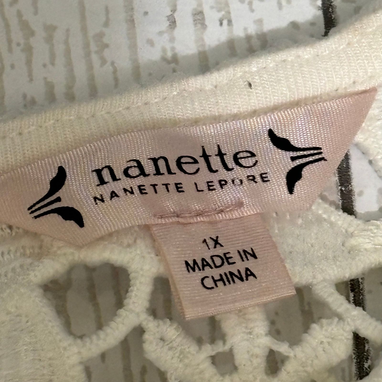 Nanette Lepore Nanette Lepore Ivory Crocheted Lace Sleeveless Top Size 1X Size XXL / US 16-18 / IT 52-54 - 5 Thumbnail