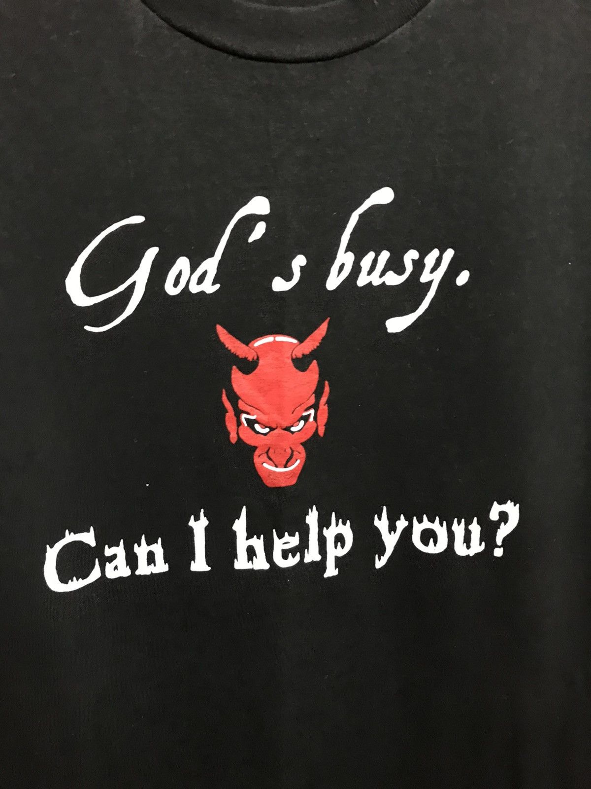 Expert Horror × Vintage God is busy horror vintage tee Size US L / EU 52-54 / 3 - 3 Thumbnail