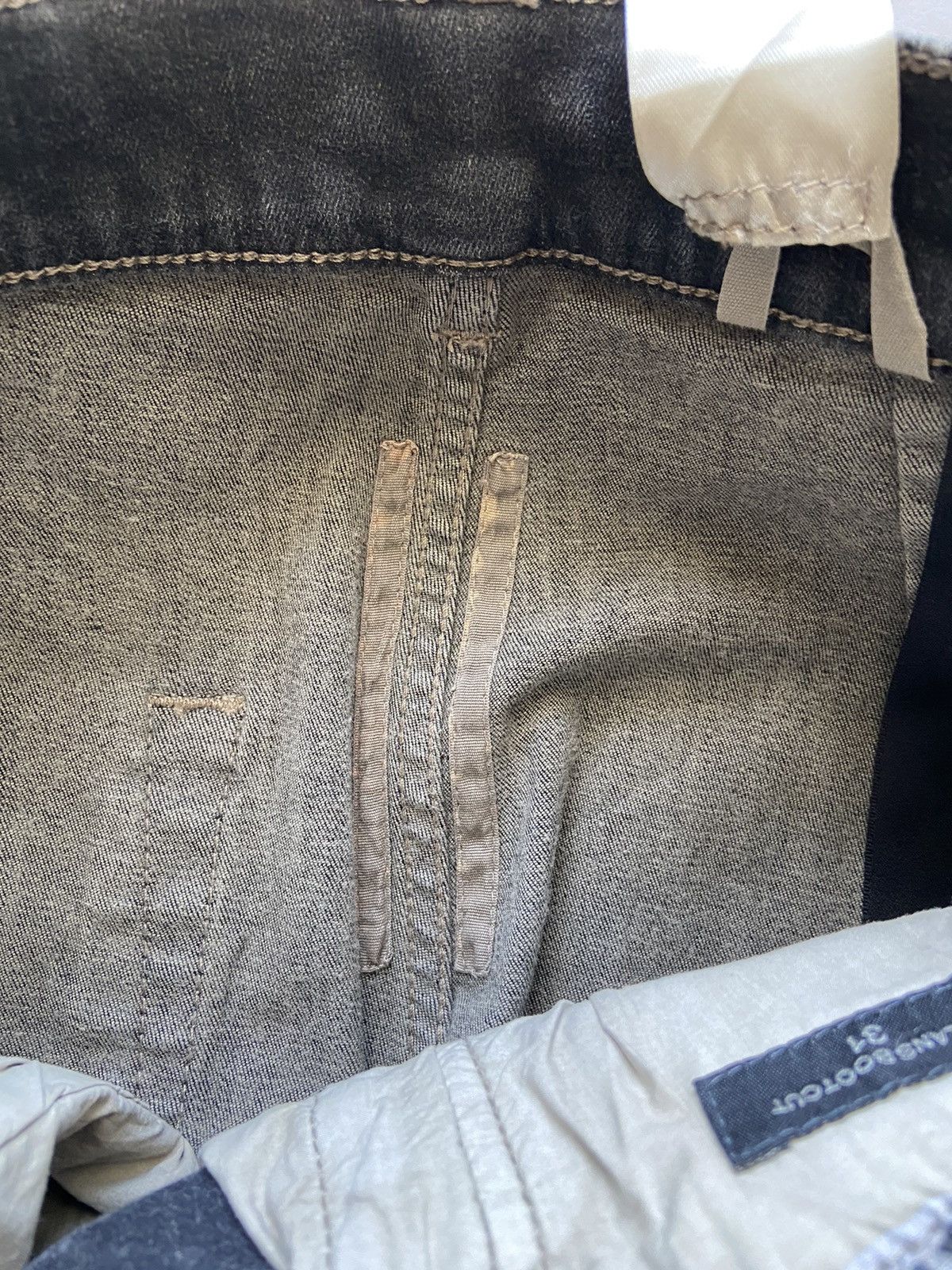 Rick Owens NEW | FW22 STROBE MINERAL PEARL BOLAN BOOTCUT WAXED COMBO 31 Size US 31 - 17 Thumbnail