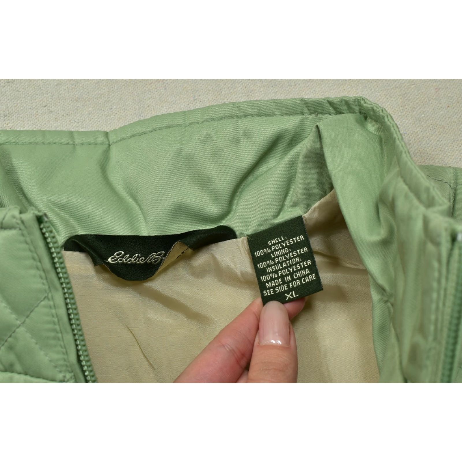 Eddie Bauer Eddie Bauer Women XL Green Quilted Puffer Vest Full Zip Lightweight Mock Neck Vest Size XL / US 12-14 / IT 48-50 - 7 Thumbnail