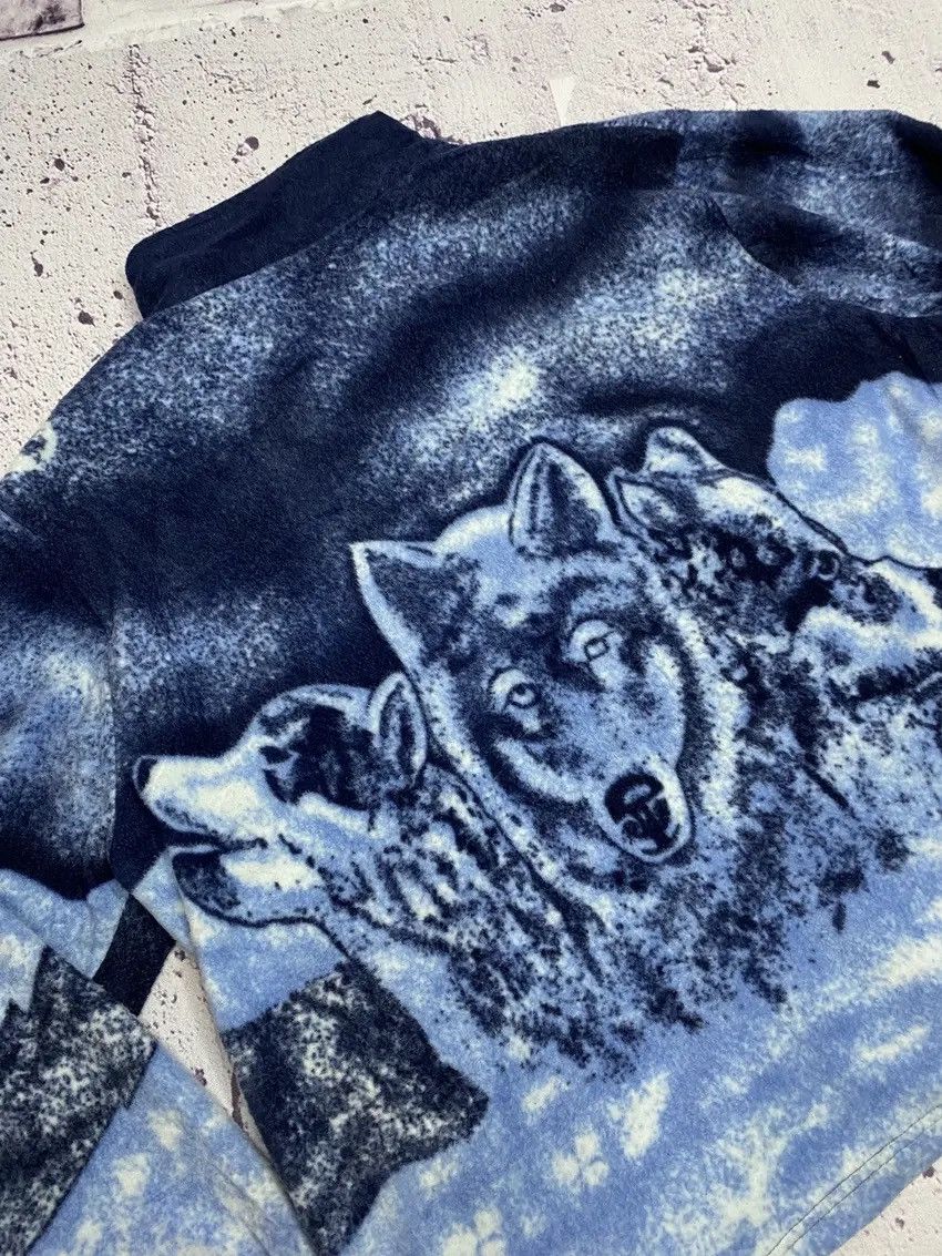 Vintage Vintage wolves fleece hooded jacket size M Size US M / EU 48-50 / 2 - 11 Thumbnail