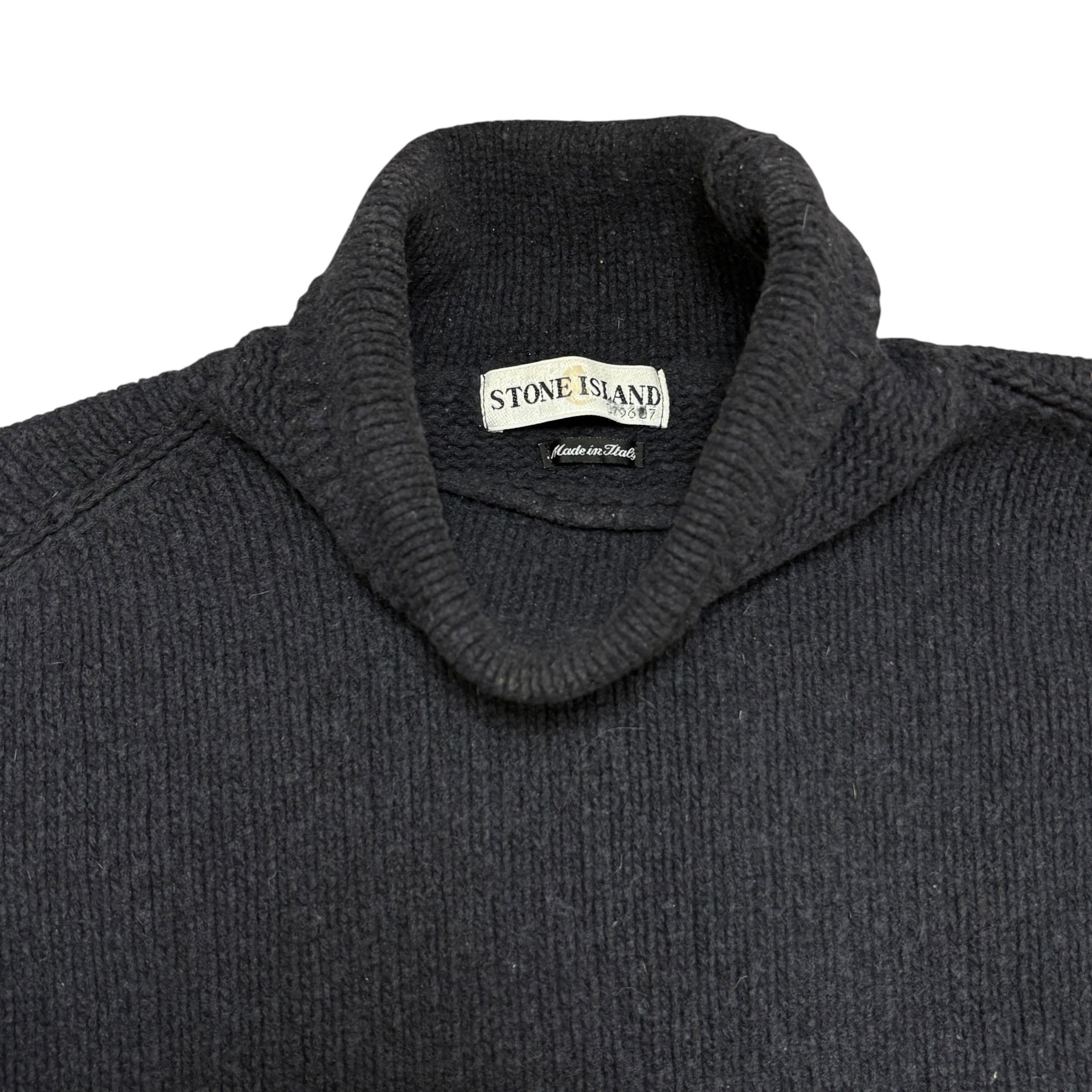 Stone Island Vintage Stone Island Sweater 2000 High Neck Made in Italy Size US L / EU 52-54 / 3 - 3 Thumbnail