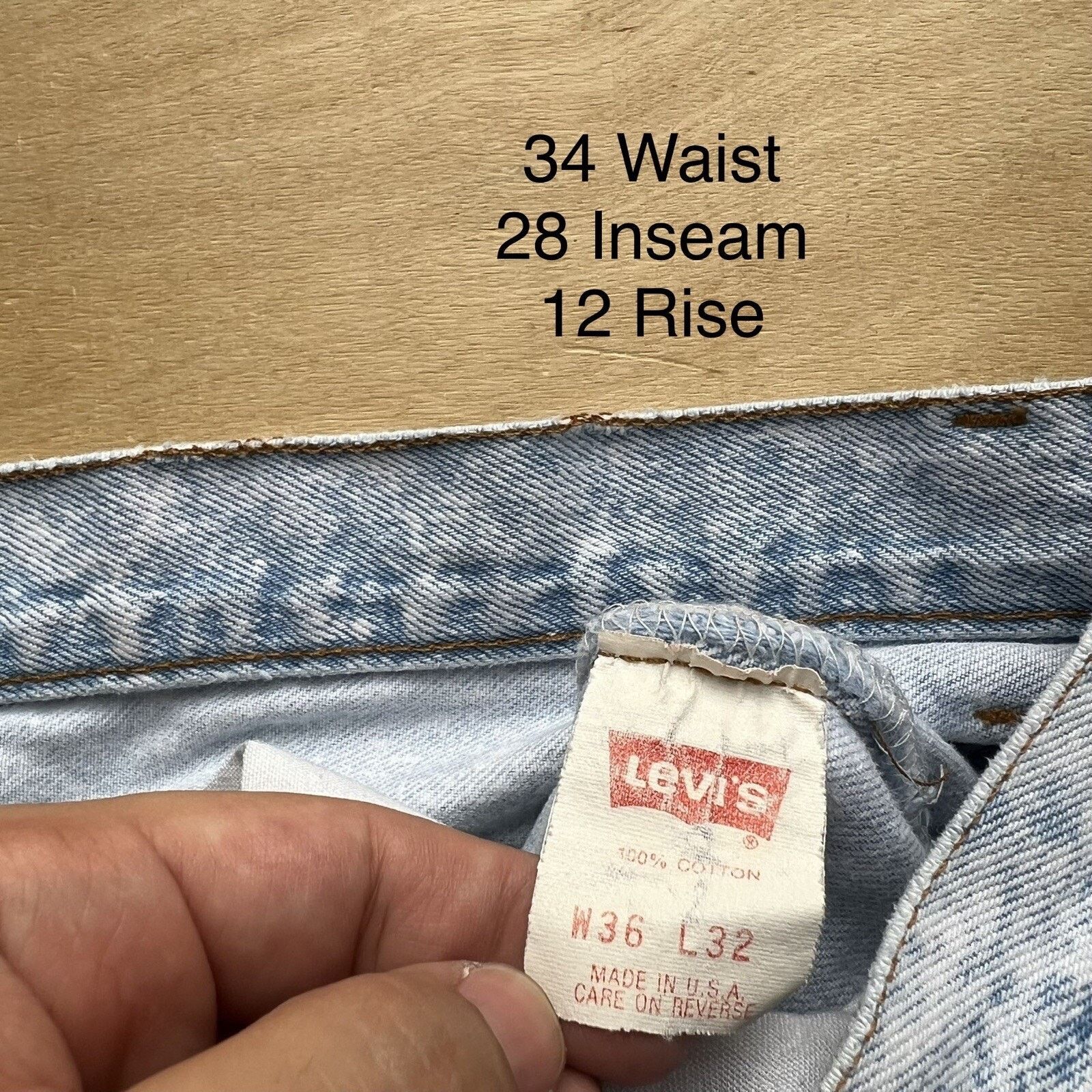 Levi's × Vintage Vintage Levis 501 Jeans 34x28 Blue 80s Denim Made in USA Size US 34 / EU 50 - 6 Thumbnail