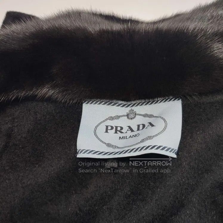 Prada Prada Black Wool Blend Overcoat with Belt . Size US S / EU 44-46 / 1 - 4 Thumbnail