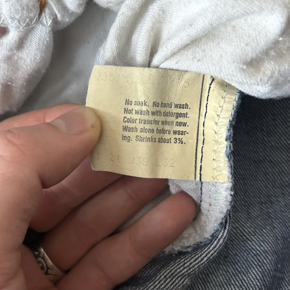 Levi's Vintage Clothing 1970s ORANGE TAB MADE IN USA 517 BOOTCUT JEANS Size US 38 / EU 54 - 7 Thumbnail