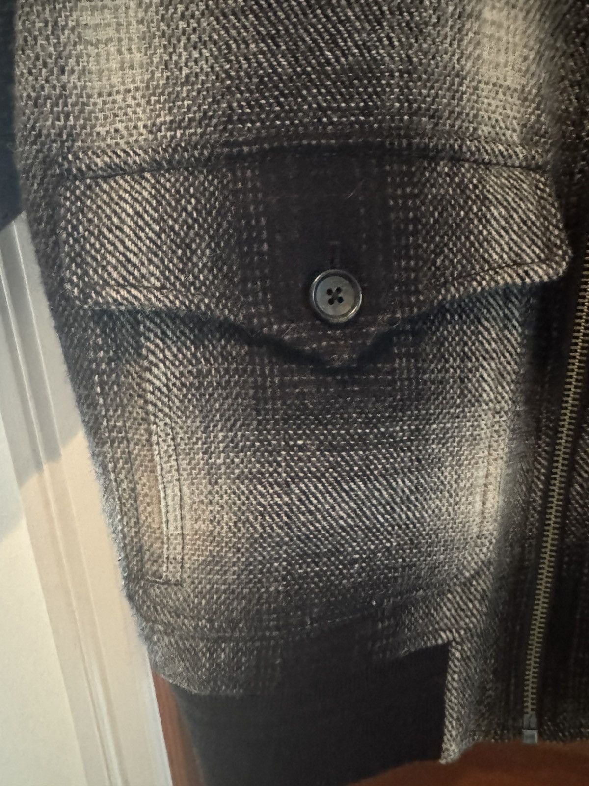 Frye Frye Dylan Shadow Plaid Wool Bomber Jacket Size US M / EU 48-50 / 2 - 2 Thumbnail