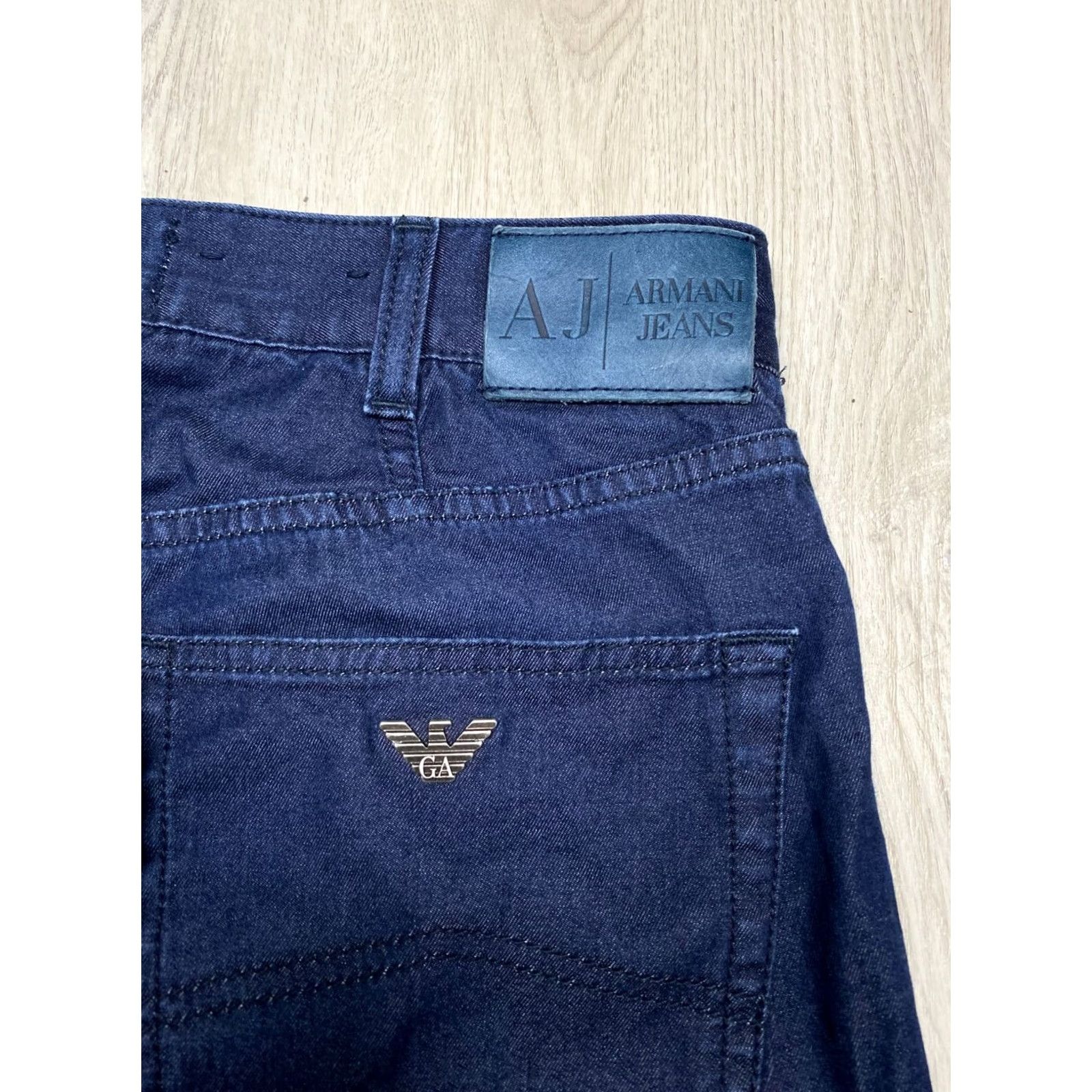 Vintage Armani Jeans Mens Jeans Denim Pants Size 31 Blue Cotton Regular Straight Vintage No N/A Size US 31 - 3 Thumbnail