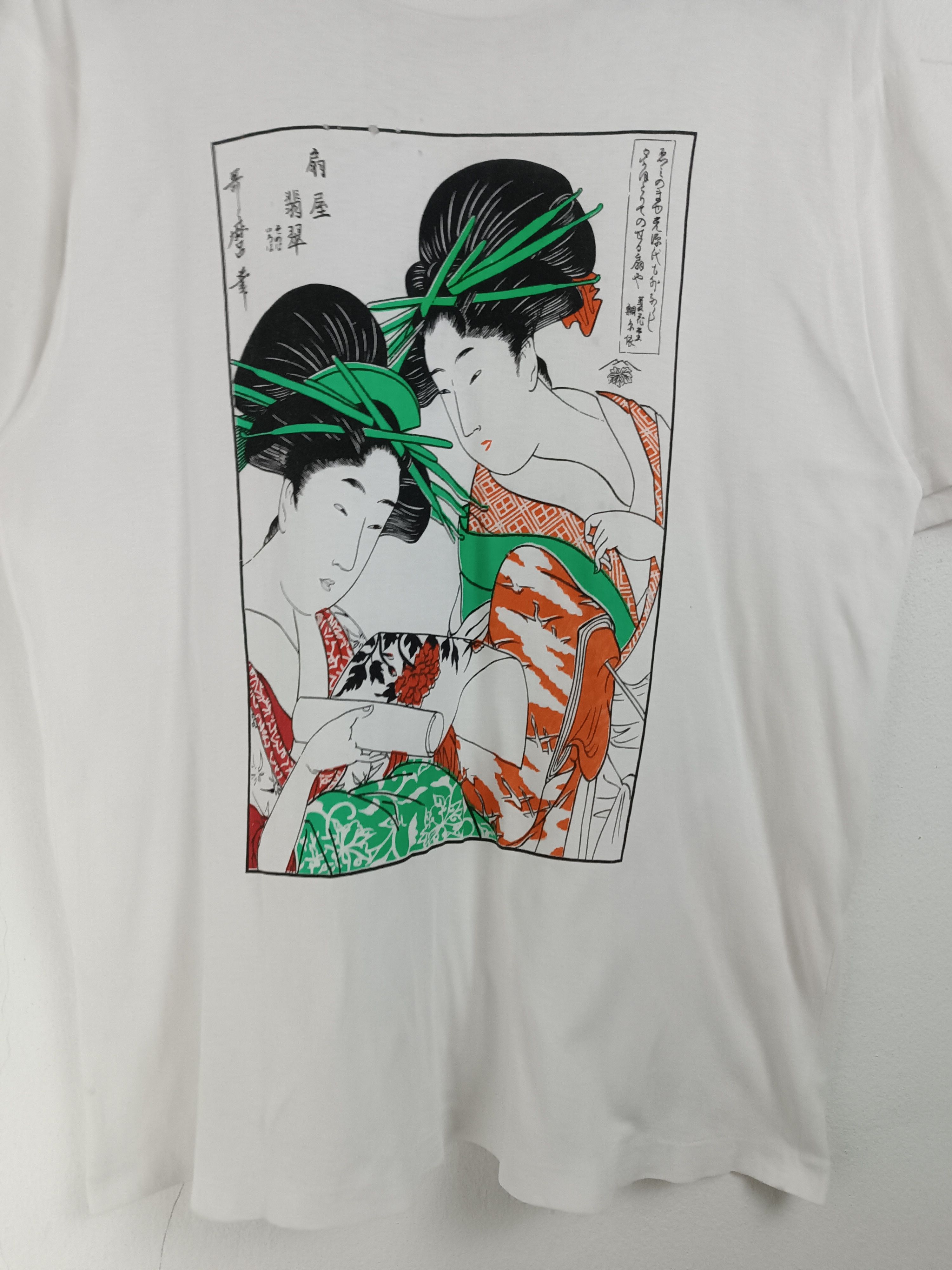 Japanese Brand VINTAGE 90'S GEISHA ARTWORK VERY RARE SUKAJAN JAPAN TEE Size US S / EU 44-46 / 1 - 7 Thumbnail