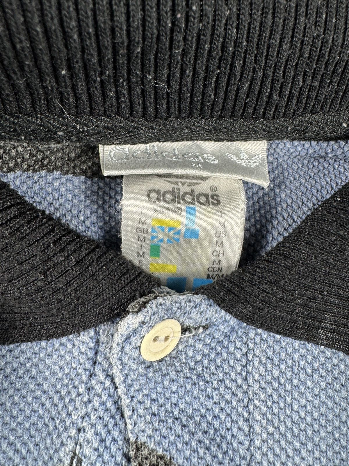 Adidas Adidas Long Sleeve Oversized Polo USA Stars Grey/Blue 90s Size US M / EU 48-50 / 2 - 10 Thumbnail