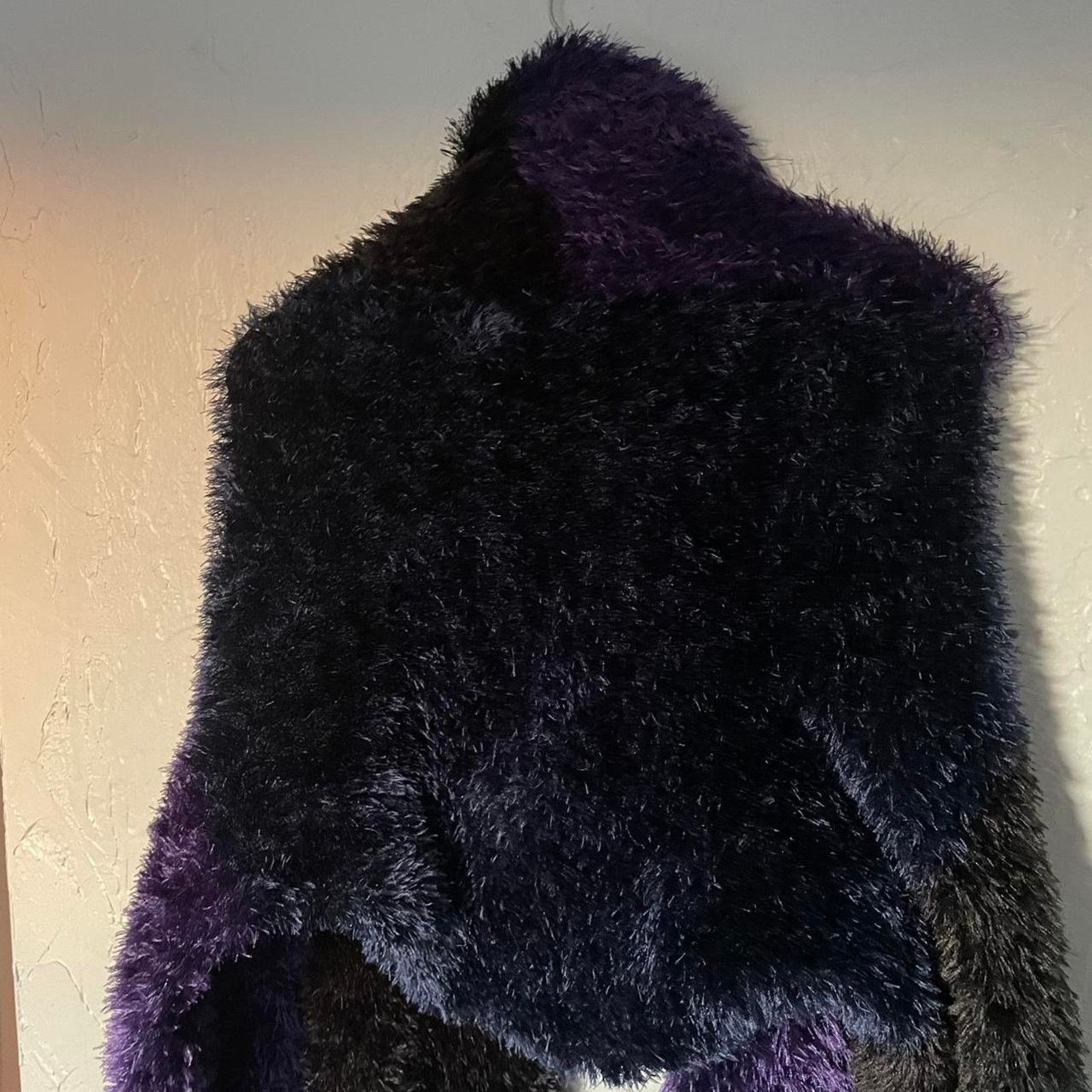 Other Vintage Y2k Purple Fuzzy Cropped Sweater Jacket & Scarf OS Size M / US 6-8 / IT 42-44 - 6 Thumbnail
