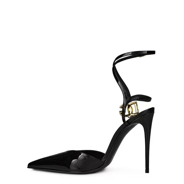 Dolce & Gabbana o1g2r1mq1024 Patent Stiletto Heel in Black Size US 7 / IT 37 - 2 Thumbnail