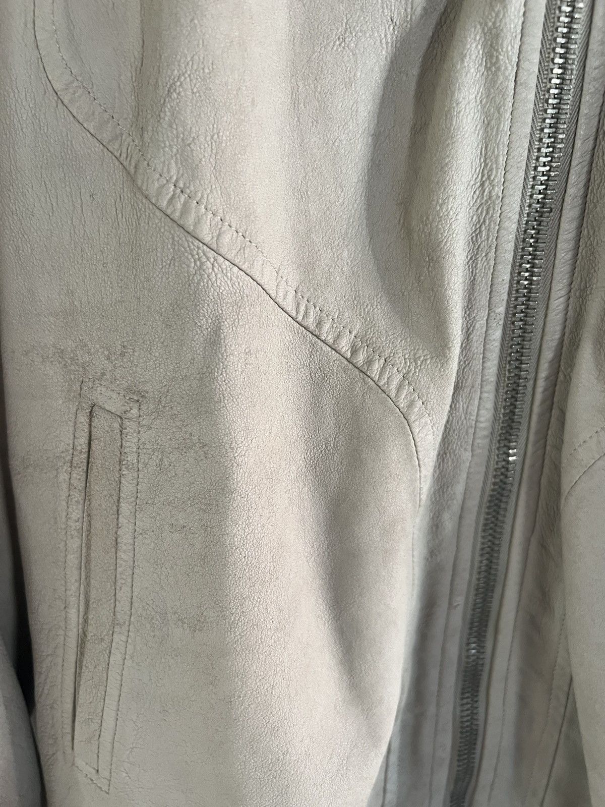 Rick Owens SS12 Rick Owens Blistered Leather High Neck Intarsia Jacket Size US L / EU 52-54 / 3 - 16 Thumbnail