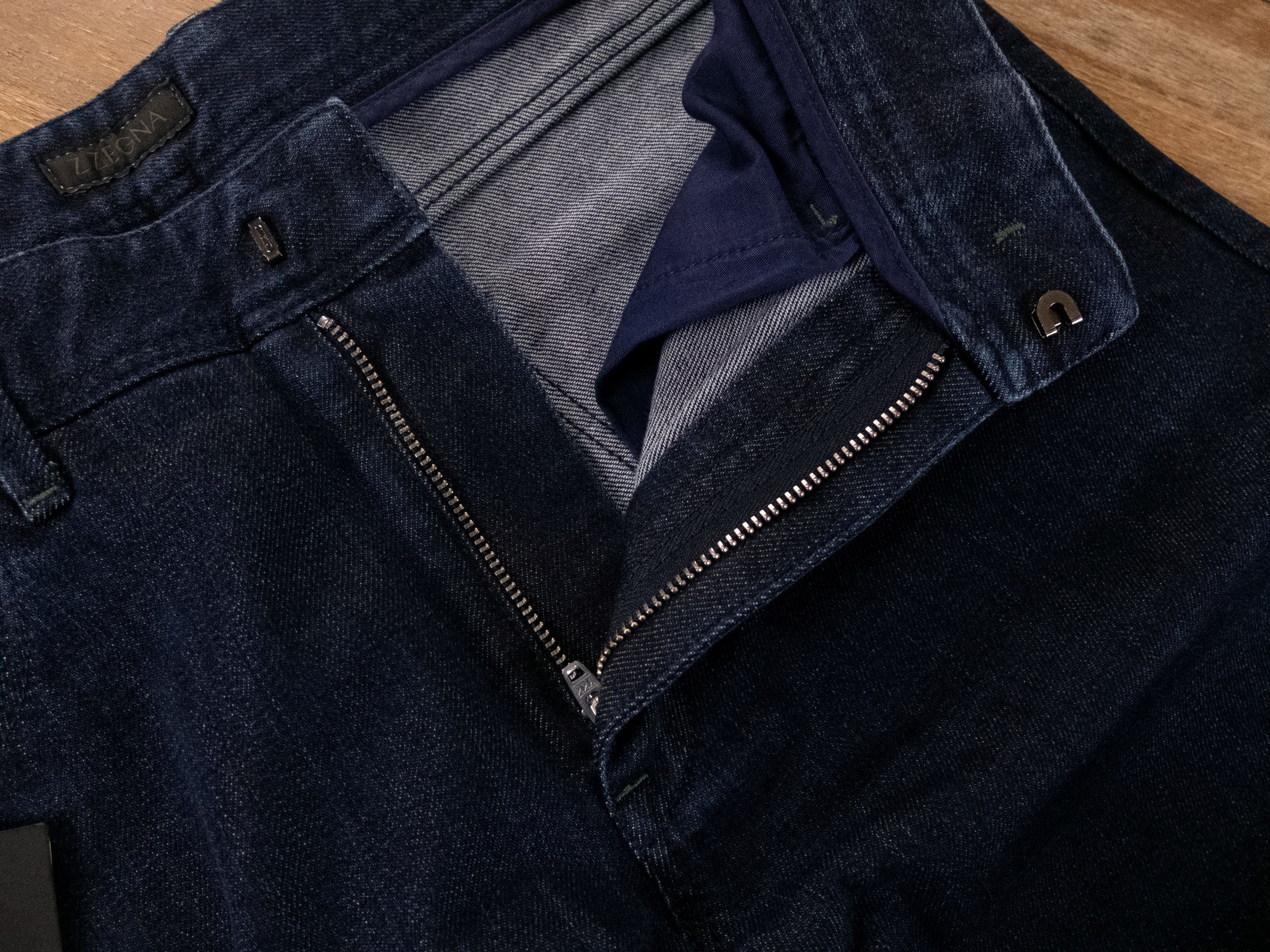 Z Zegna Z ZEGNA straight leg navy blue jeans Size 31 authentic NWT Size US 31 - 4 Thumbnail
