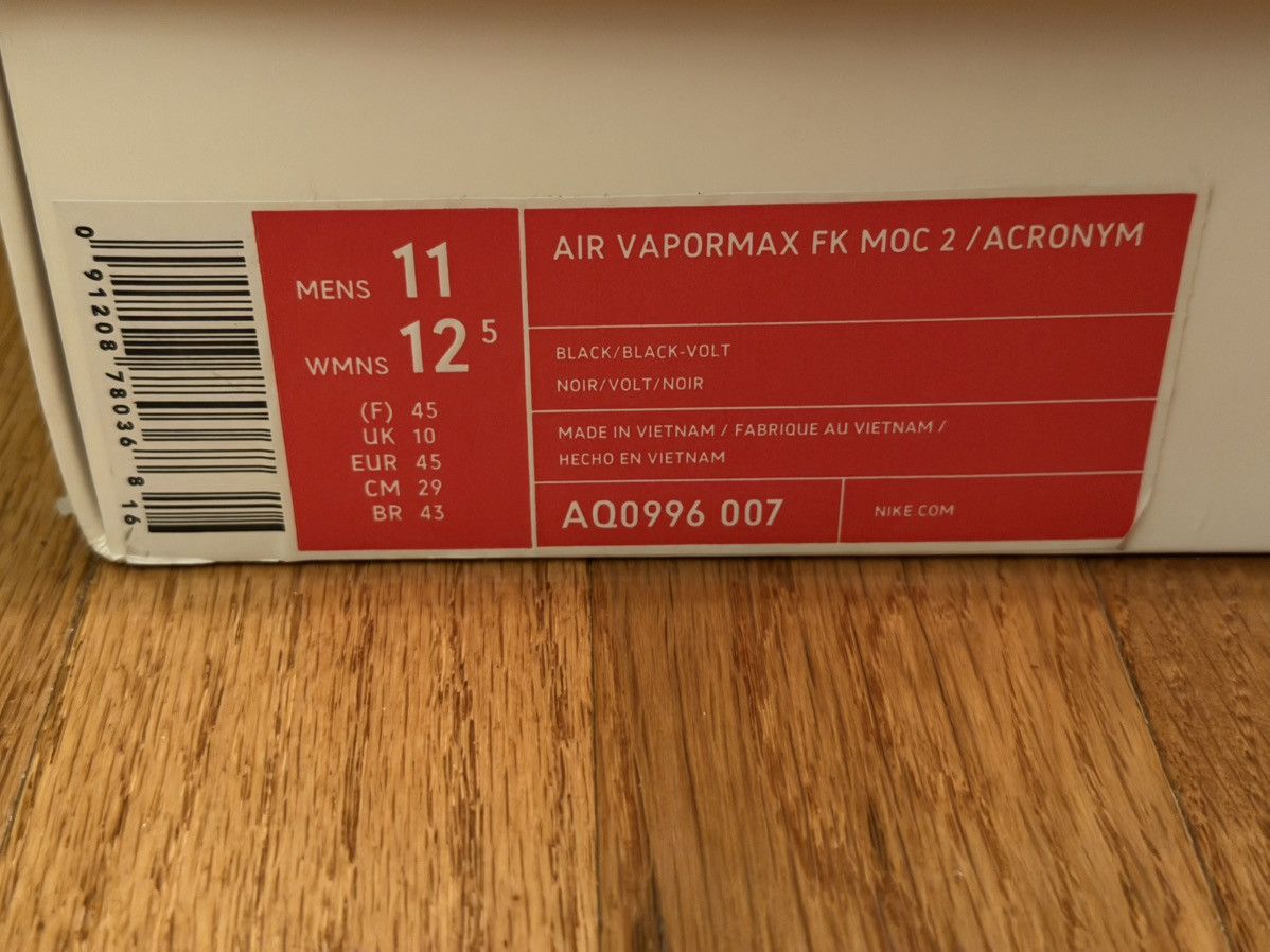 Acronym × Nike Nike x Acronym Air VaporMax Moc 2 Size US 11 / EU 44 - 10 Thumbnail