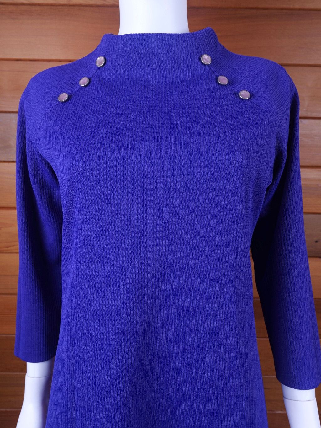 Vintage 1960's Mod Vintage Mini Shift Dress Size M / US 6-8 / IT 42-44 - 2 Thumbnail