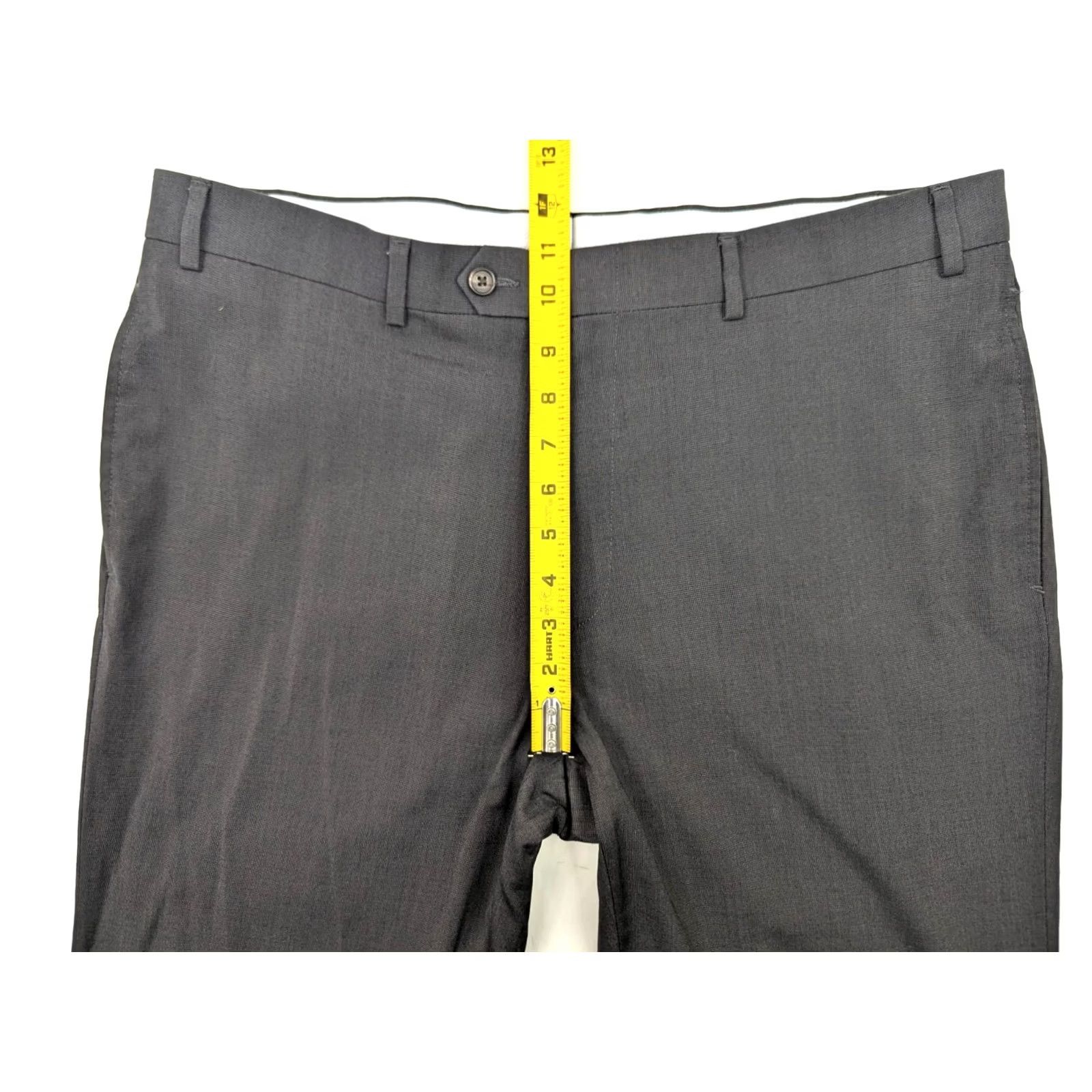 Ralph Lauren RALPH LAUREN Dress Pants Men Gray Flat Front Straight Leg 36x32 Fits 37x32 Size US 37 - 4 Thumbnail