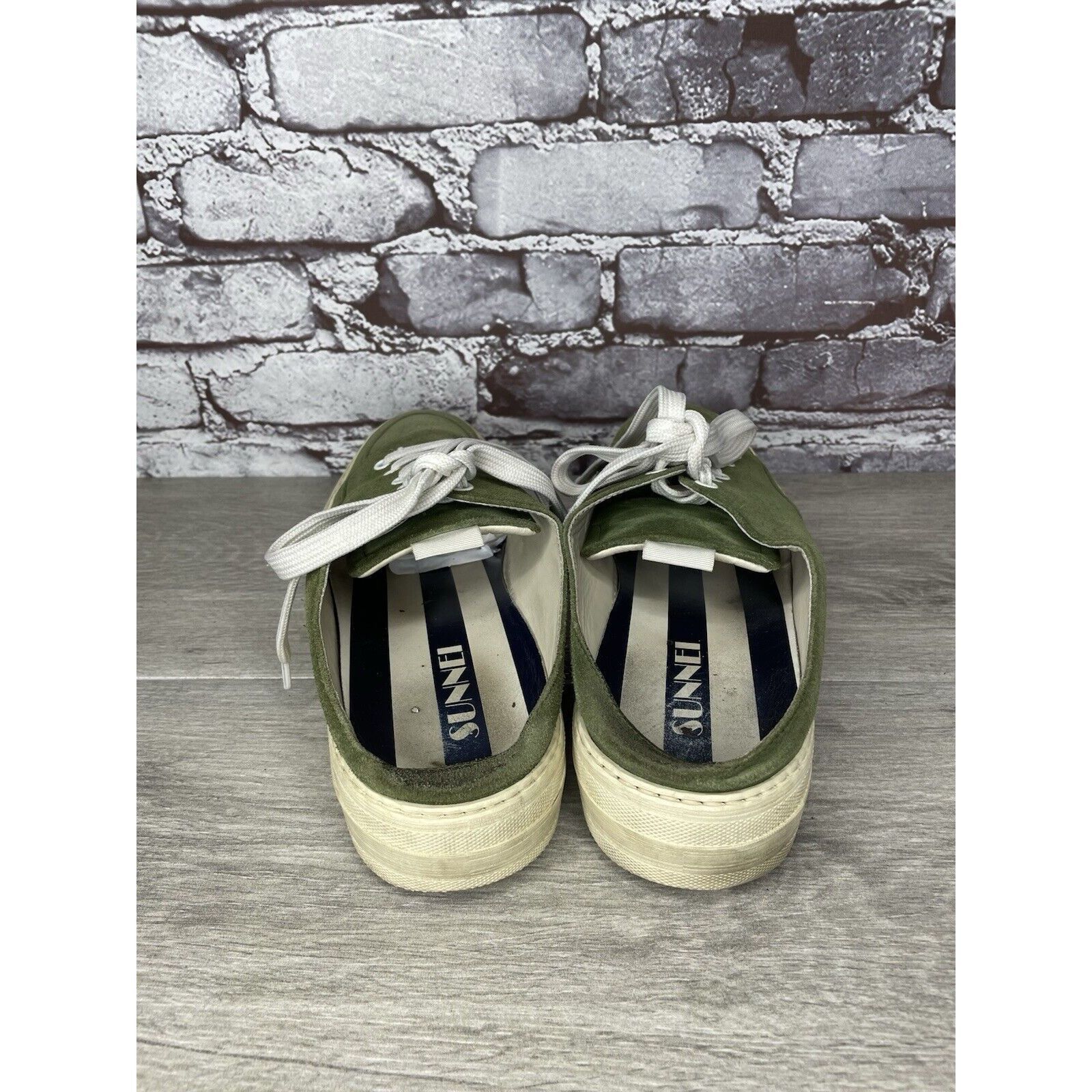 Sunnei Sunnei Green Suede Leather Slip On Lace Up Sneakers Shoes Wo Size US 11 / IT 41 - 3 Thumbnail