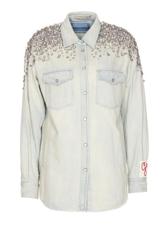 Golden Goose GOLDEN GOOSE Women Shirts GWP00589 P00062750100 Blue Size XS / US 0-2 / IT 36-38 - 1 Thumbnail