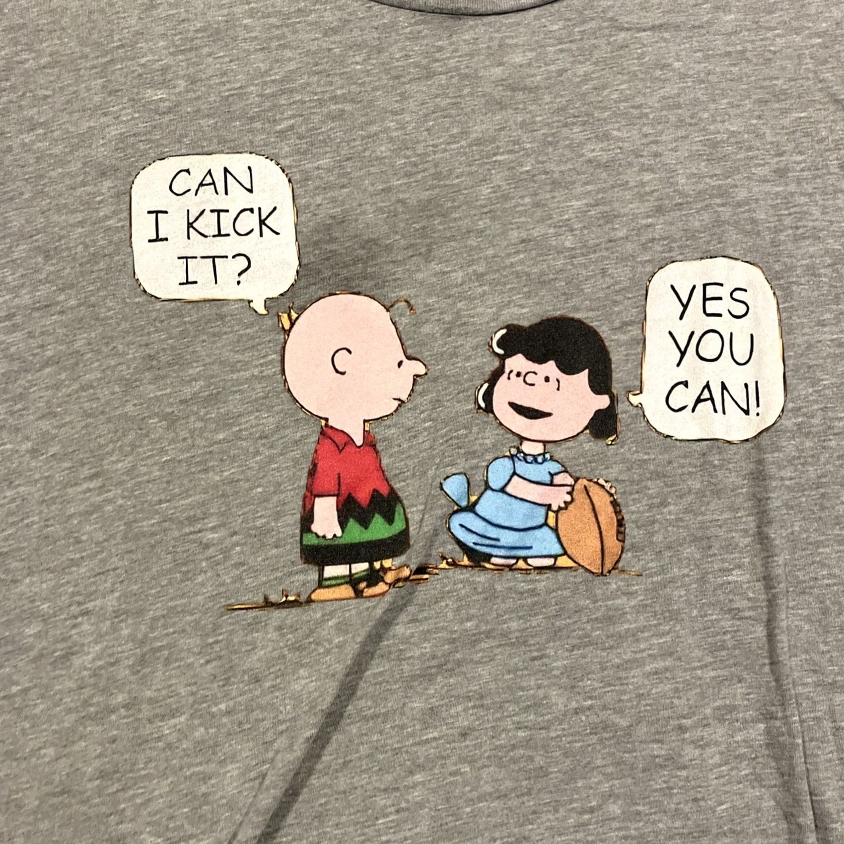 Quest Tribe Called Quest Charlie Brown Can I Kick It? Yes You Can T Shirt XL Gray Men Size US XL / EU 56 / 4 - 2 Thumbnail