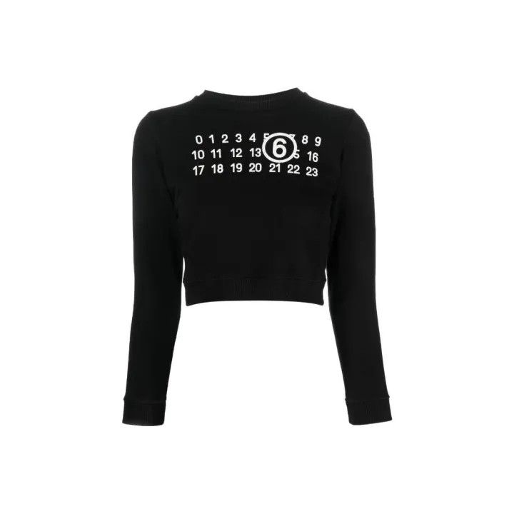 Maison Margiela MM6 Maison Margiela Black Long Sleeve Sweater 0079 Size S / US 4 / IT 40 - 1 Thumbnail