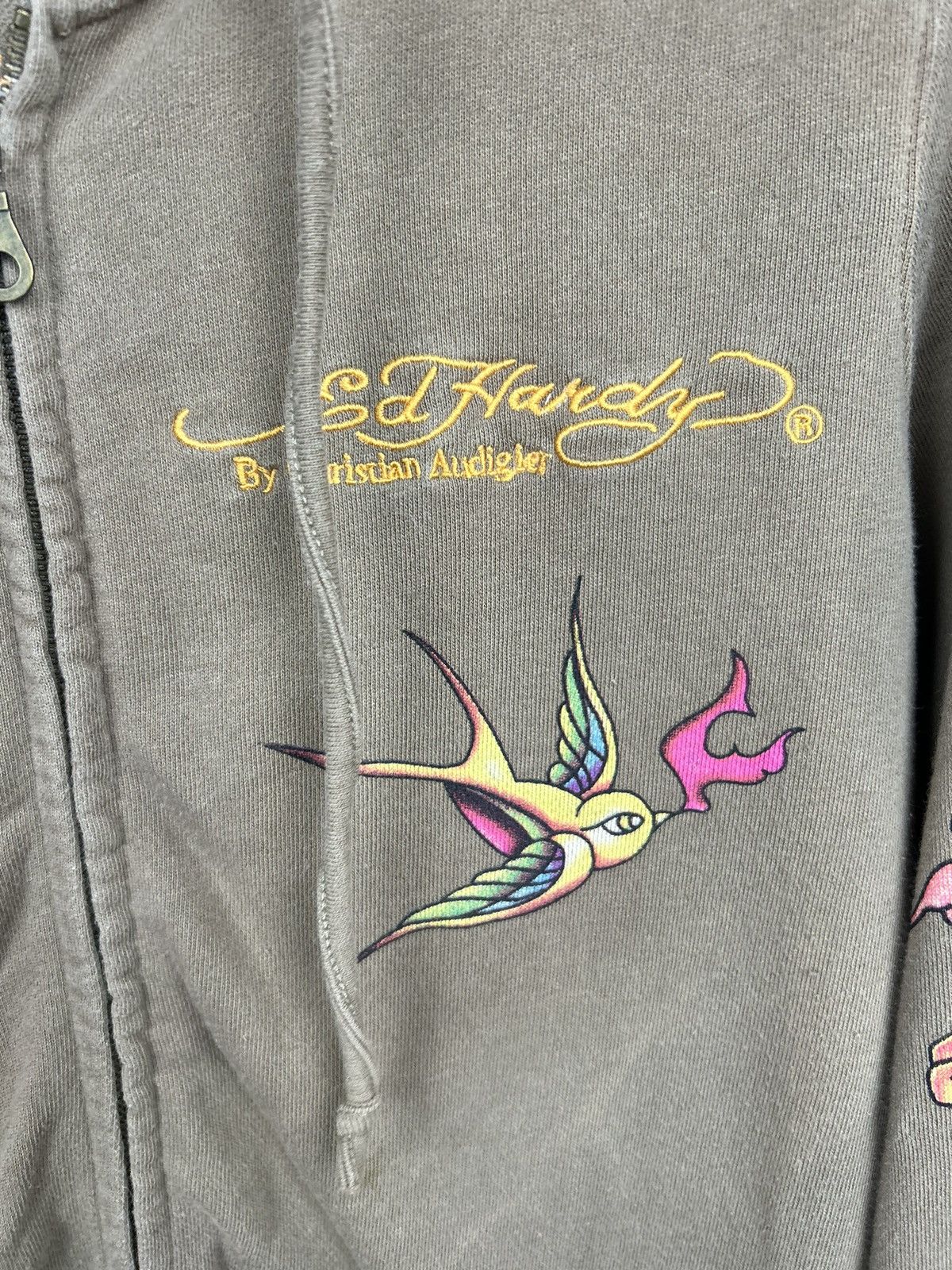 Ed Hardy Rare Vintage Ed Hardy Zip Up Hoodie Skull Logo Size US M / EU 48-50 / 2 - 16 Thumbnail