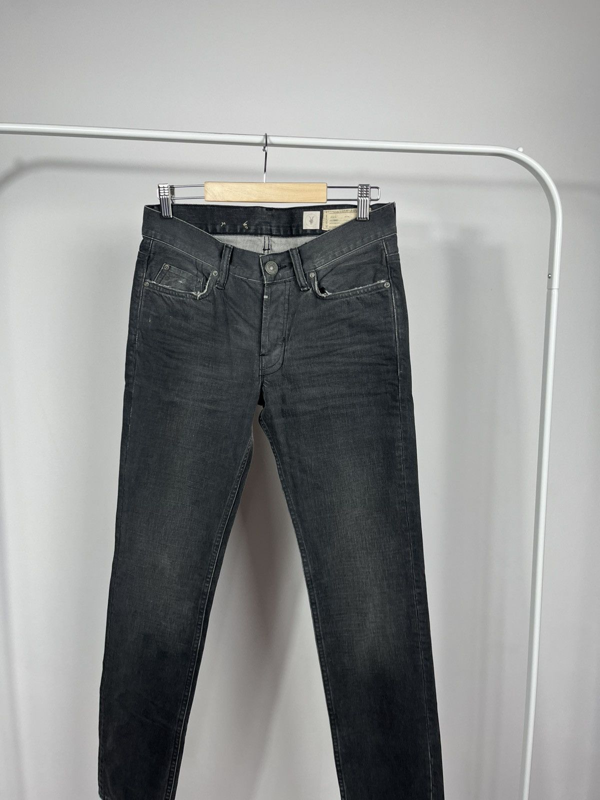 Allsaints AllSaints Mens Black Slim Fit Jeans Size 28 Distressed Size US 28 / EU 44 - 9 Thumbnail