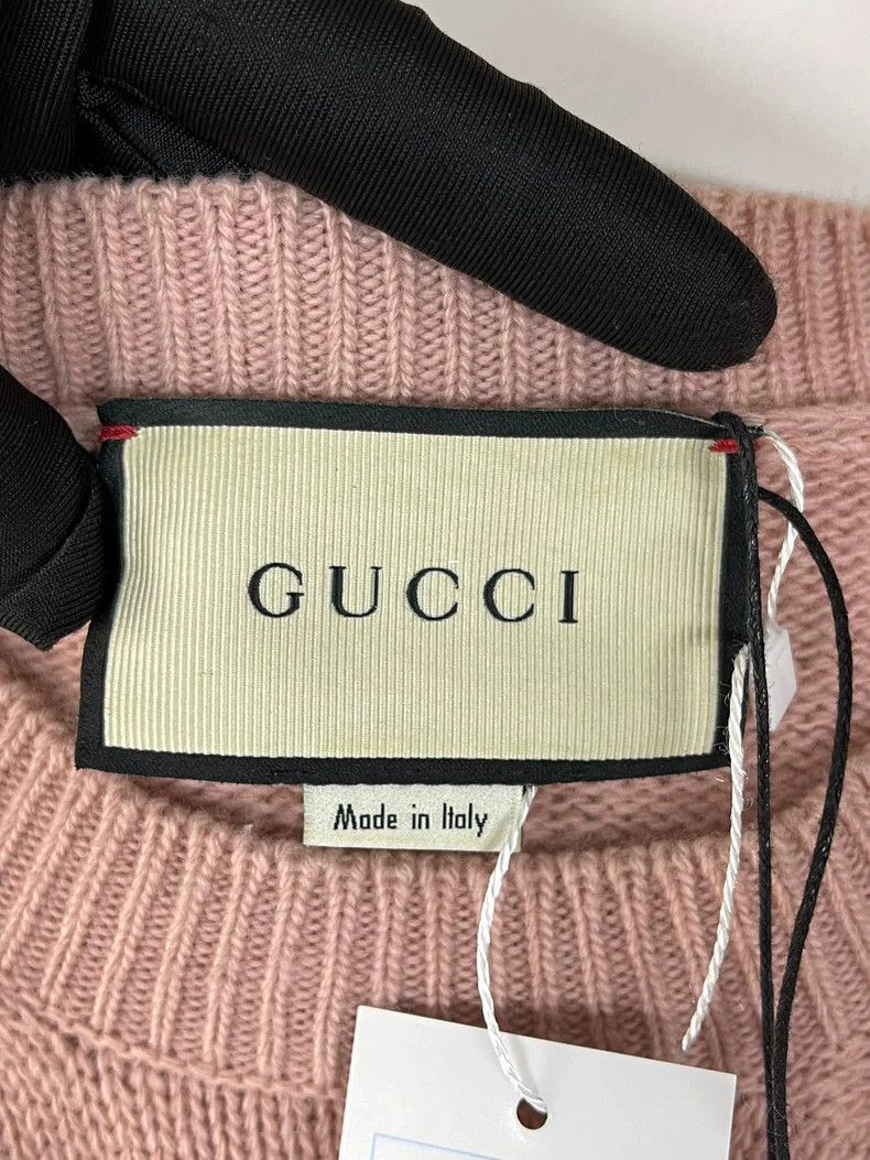 Gucci Gucci Pink bear wool sweater 2502-Nextarrow Size US M / EU 48-50 / 2 - 5 Thumbnail