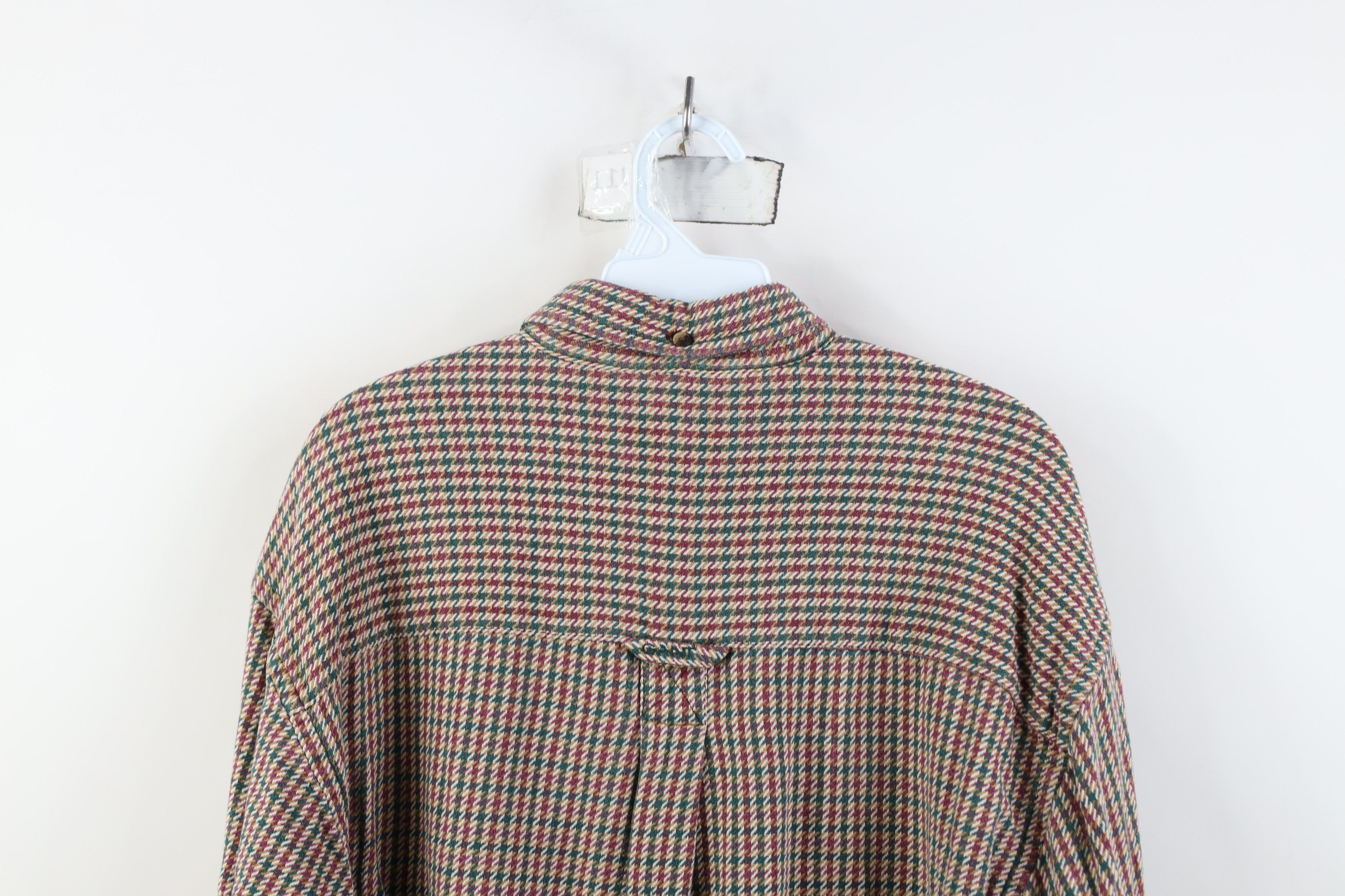 Vintage Vintage 90s Streetwear Houndstooth Flannel Button Shirt Size US M / EU 48-50 / 2 - 11 Thumbnail