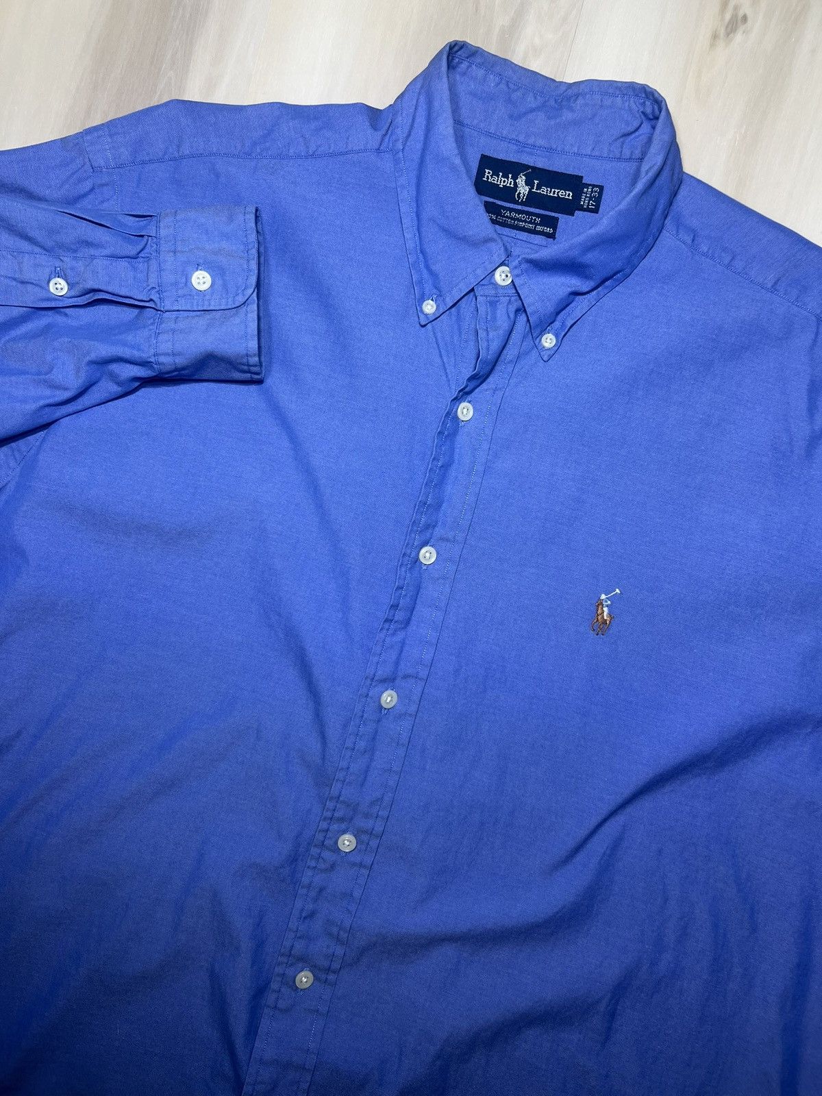 Polo Ralph Lauren Vtg Polo Ralph Lauren sz 17 Yarmouth Dress Pinpoint Oxford Size US XL / EU 56 / 4 - 1 Thumbnail