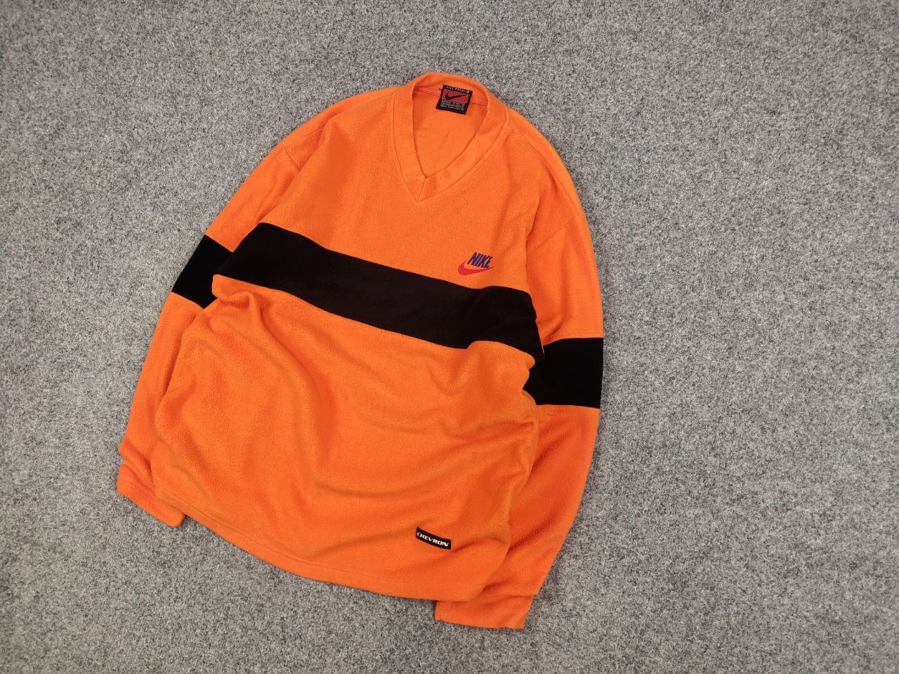 Nike Rare Vintage 80's Nike Logo Premier Orange Pullover Fleece Size US L / EU 52-54 / 3 - 4 Thumbnail
