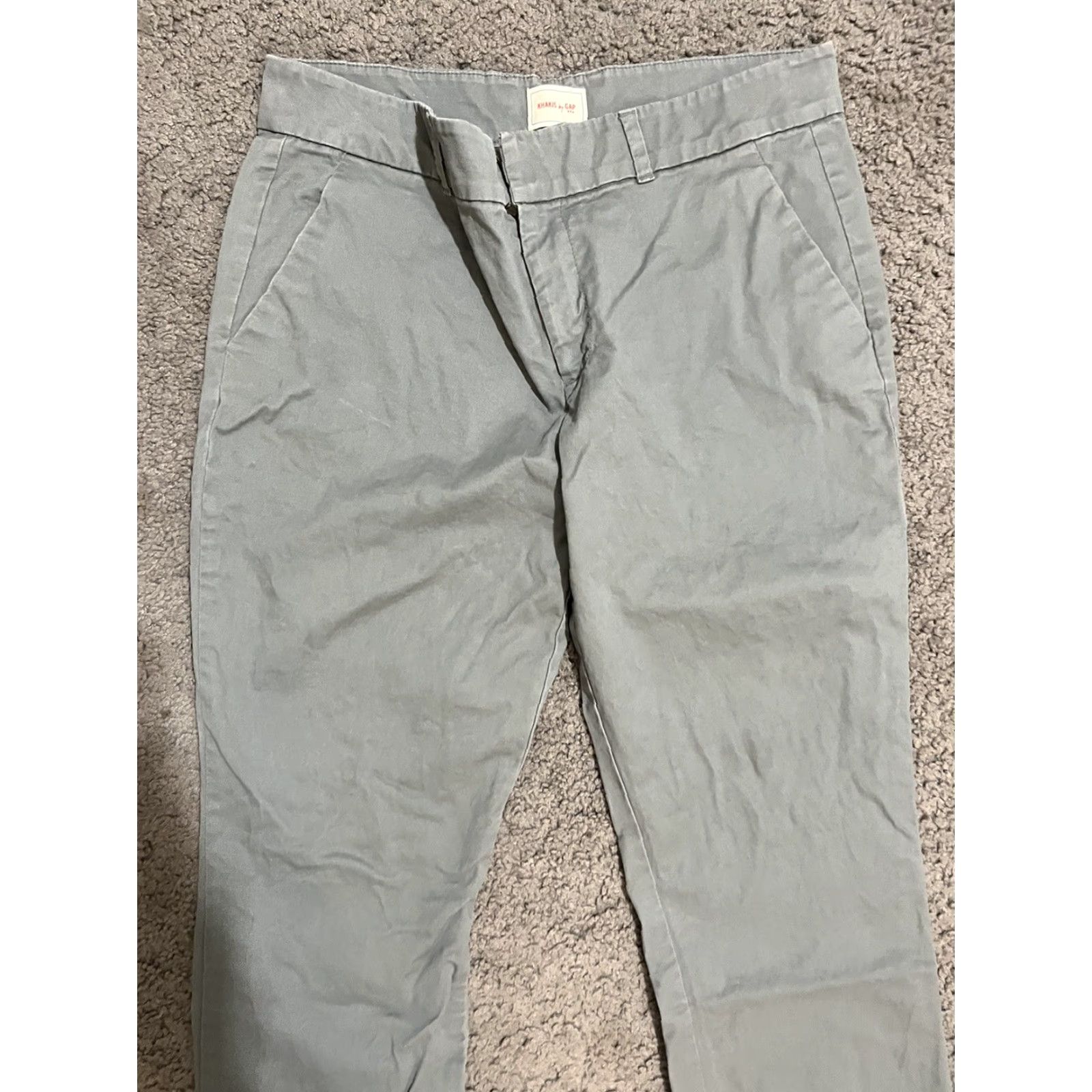 Gap Gap Khakis Pants Women 6 Gray Bootcut Chino Stretch Size 28" / US 6 / IT 42 - 2 Thumbnail