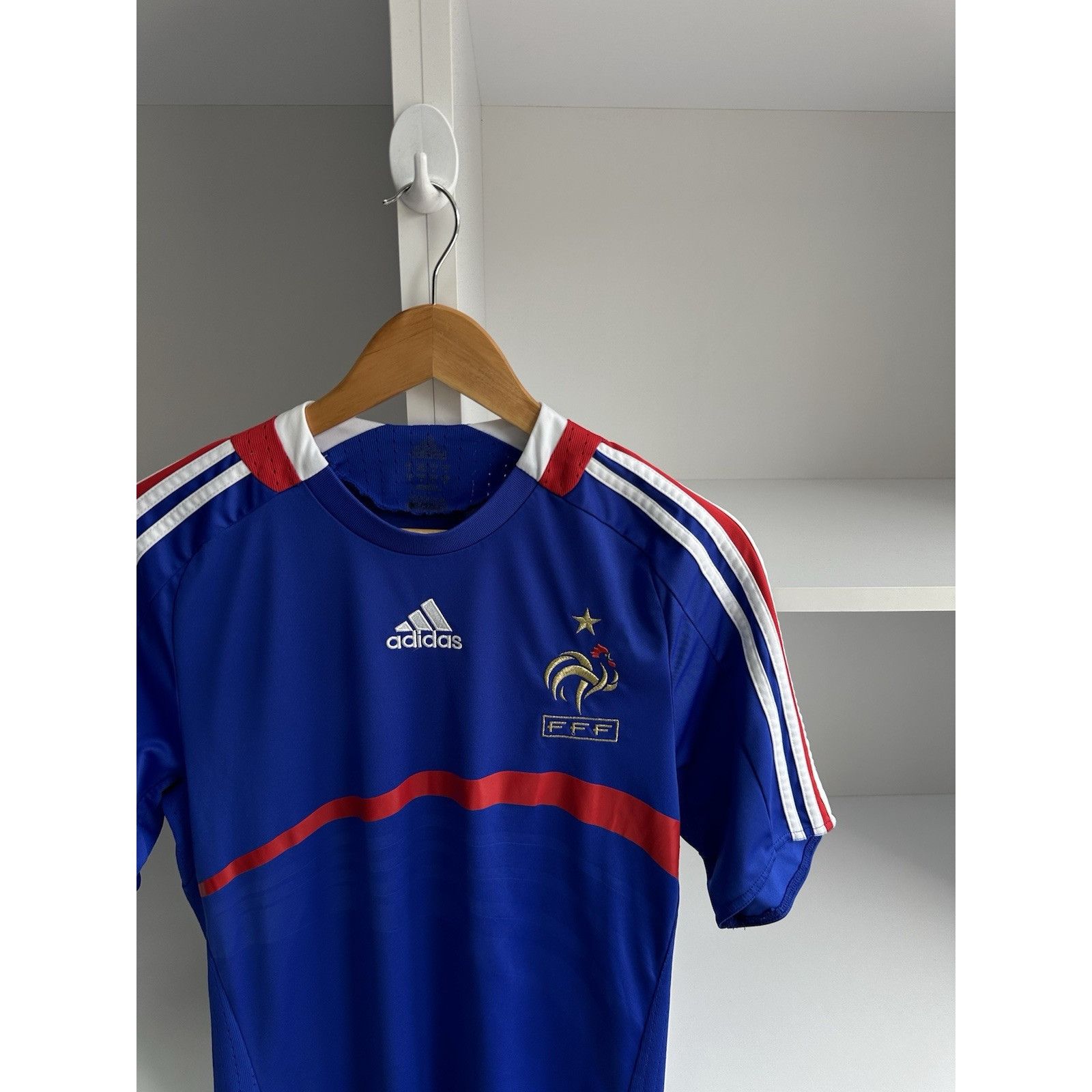 Adidas ZIDANE FRANCE 2007 2008 HOME SHIRT FOOTBALL SOCCER JERSEY AD Size US M / EU 48-50 / 2 - 6 Thumbnail