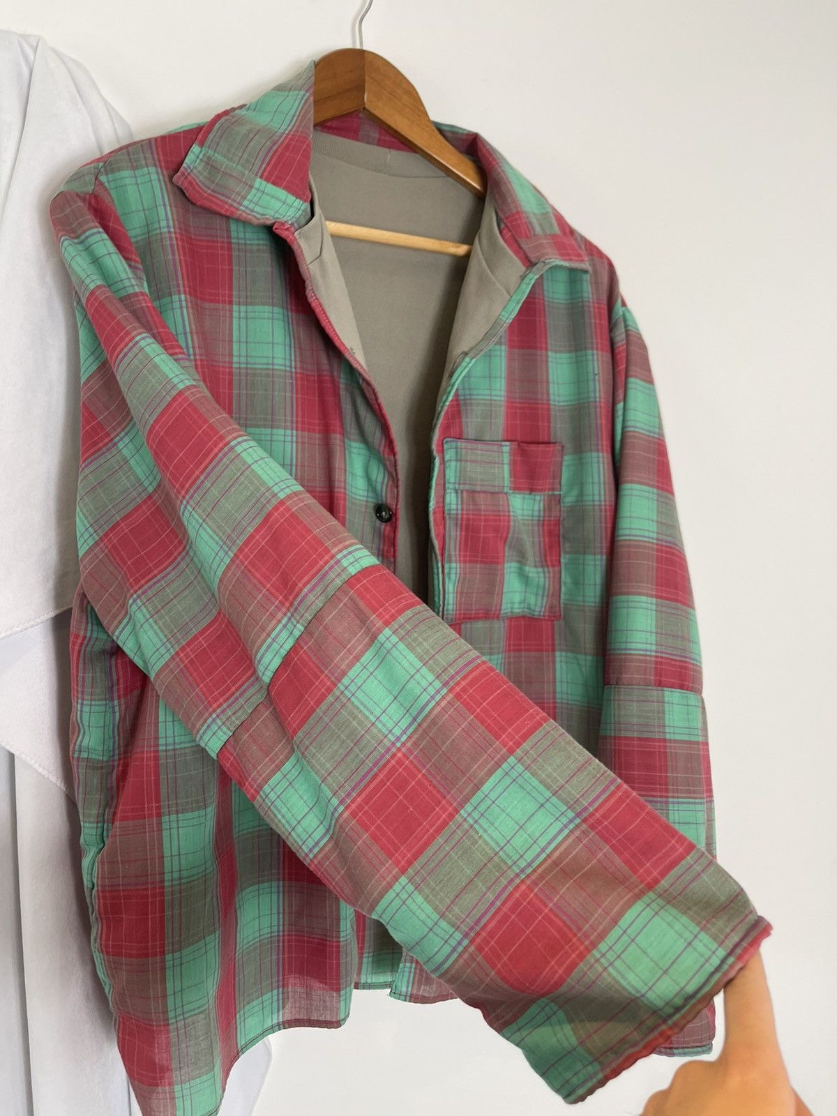 Chorley × Handmade AW Deconstructed Sweater Lining Flannel Work Jacket Chore Size US L / EU 52-54 / 3 - 3 Thumbnail