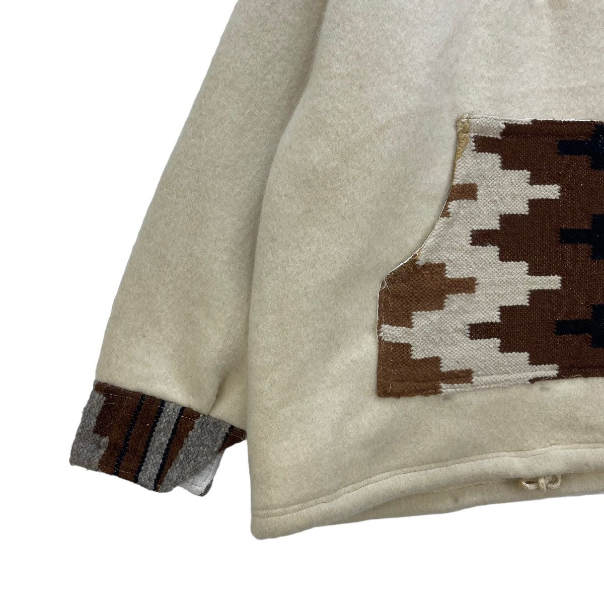 Handmade 🔥Vtg Hand Made Thick Wool Native Blanket Chimayo Inspired Size US L / EU 52-54 / 3 - 5 Thumbnail