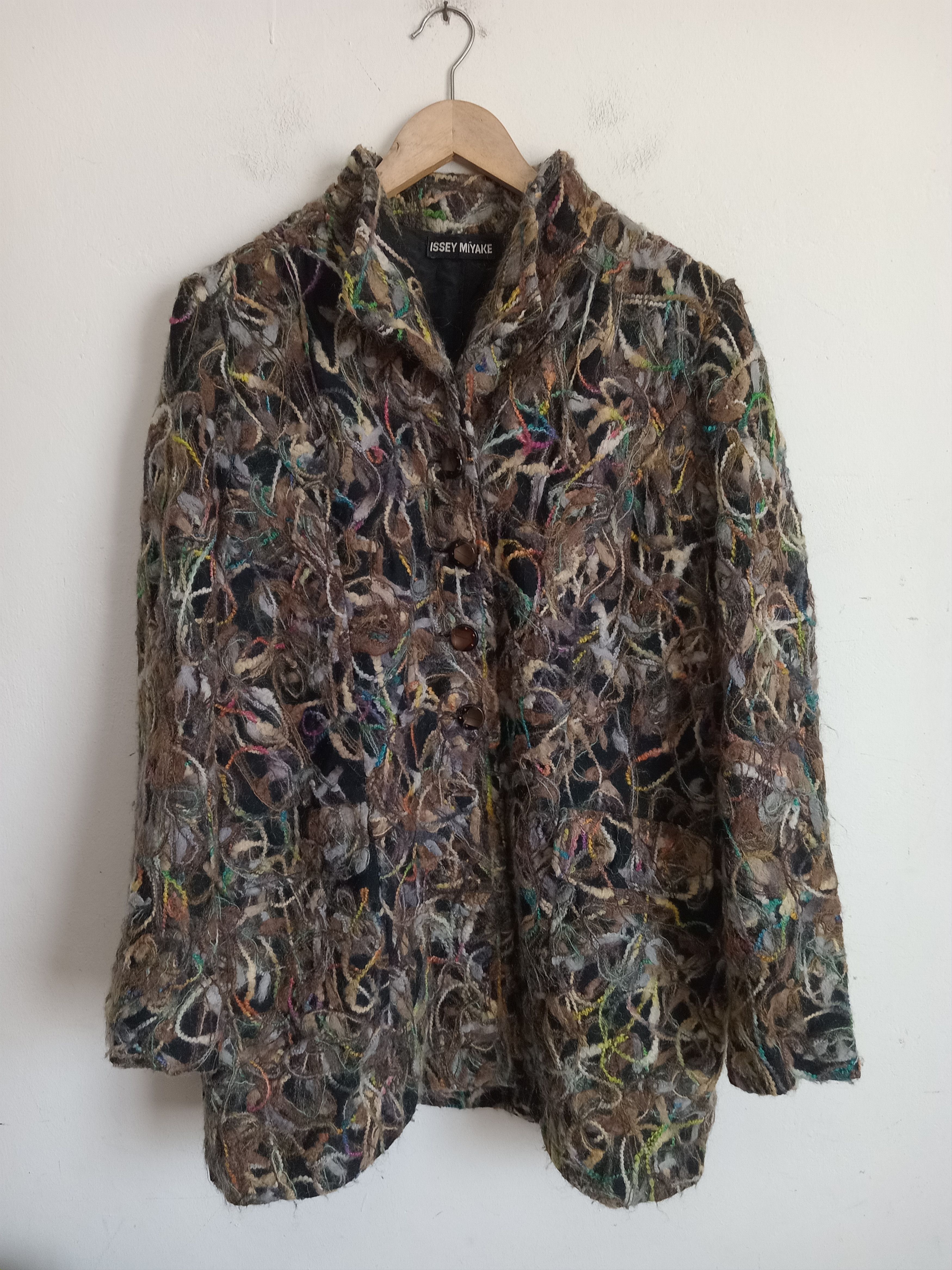 Homespun Knitwear × Issey Miyake × Japanese Brand Vintage Issey Miyake Knitwear Jacket Size US L / EU 52-54 / 3 - 1 Thumbnail