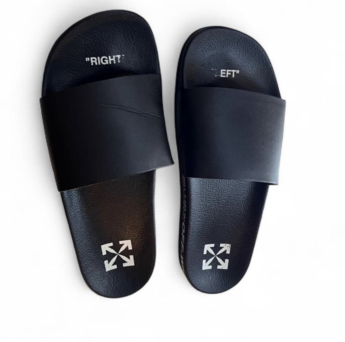Off-White Authentic Off-White logo pool slides Size US 10 / EU 43 - 3 Thumbnail