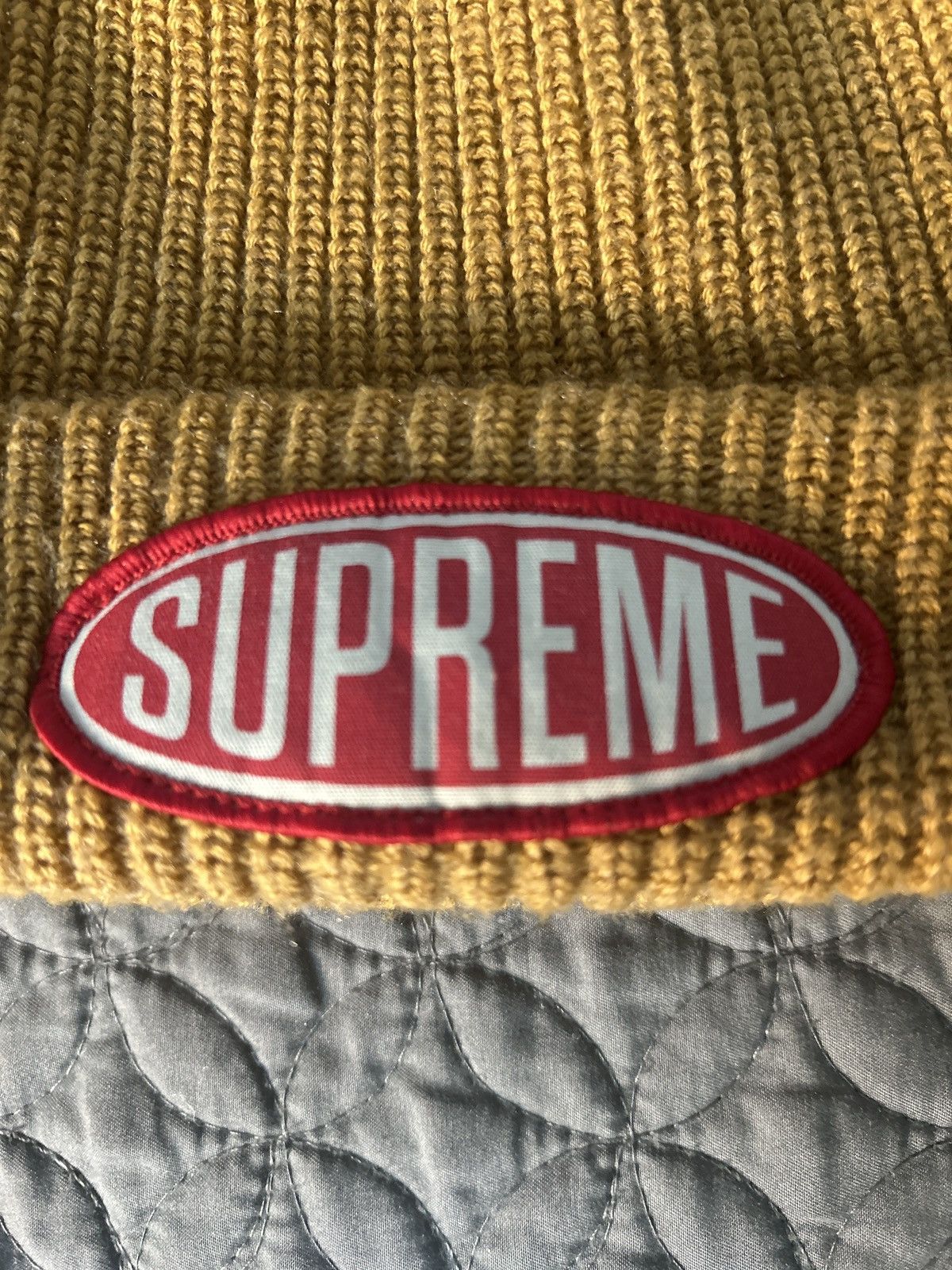 Supreme Supreme Oval Patch Beanie Gold Size ONE SIZE - 2 Thumbnail
