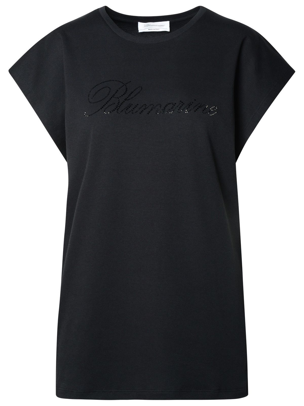 image of Blumarine Black Cotton T-Shirt, Women's (Size Medium)