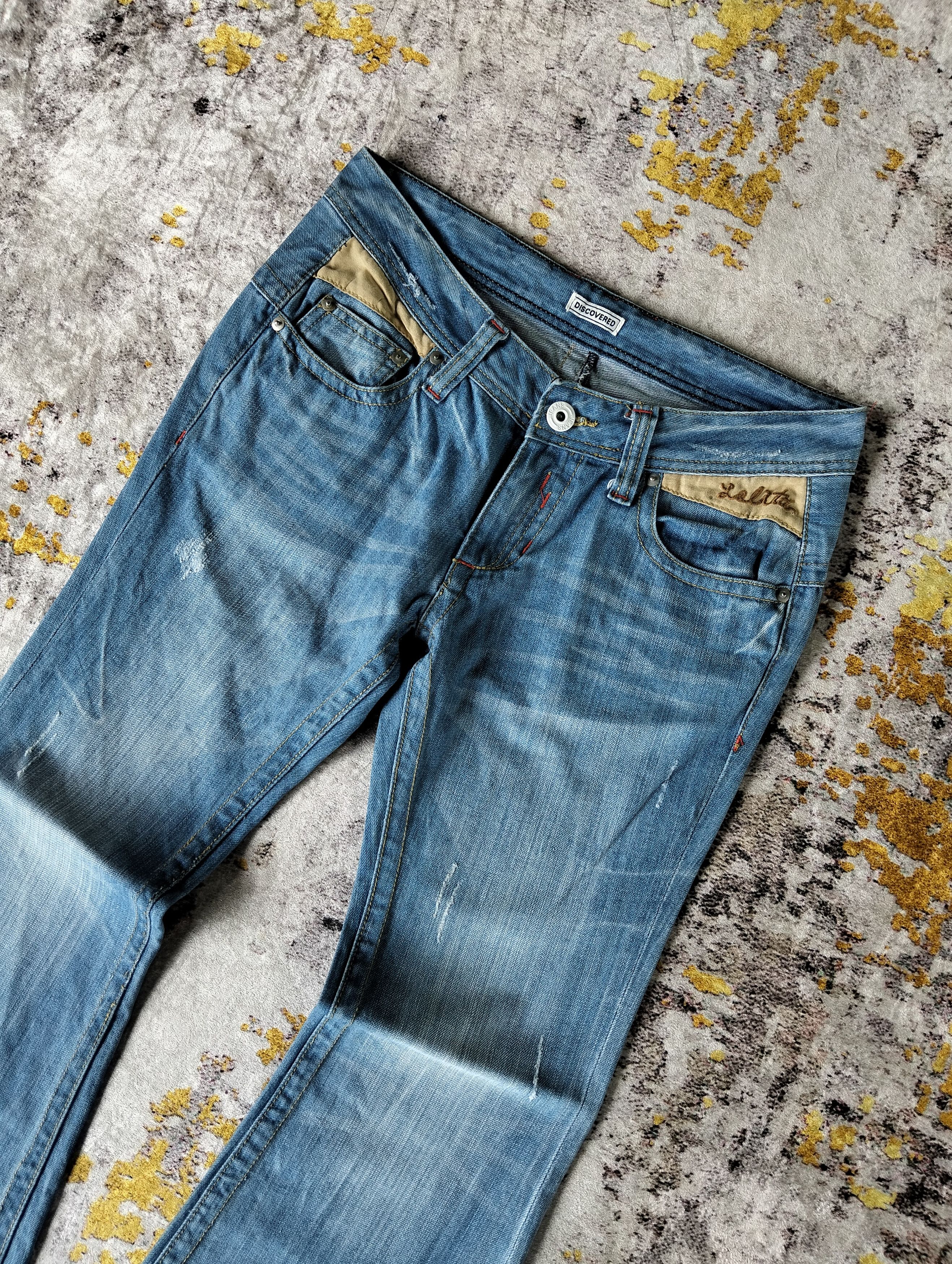 Tornado Mart Y2K Discovered Bell Bottom Flared Low Rise Jeans Size US 29 - 2 Thumbnail