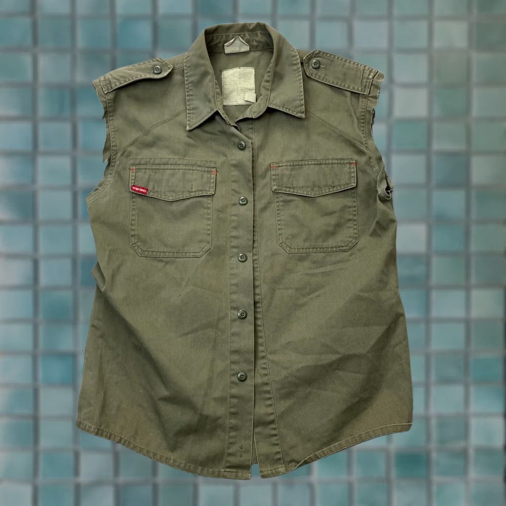 Vintage VINTAGE Ultra Force Shirt Mens Small Green Military Denim Army Utility Altered Size US S / EU 44-46 / 1 - 1 Thumbnail