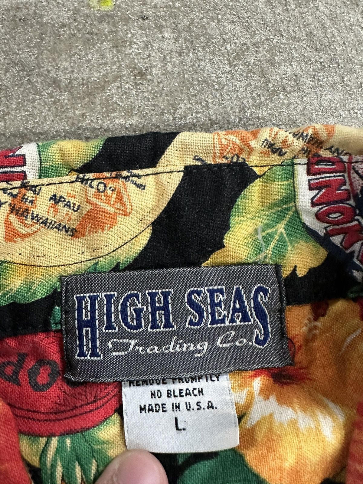 Vintage Vintage 90s High Seas All Over Print Hawaiian Button Up Size US L / EU 52-54 / 3 - 10 Thumbnail